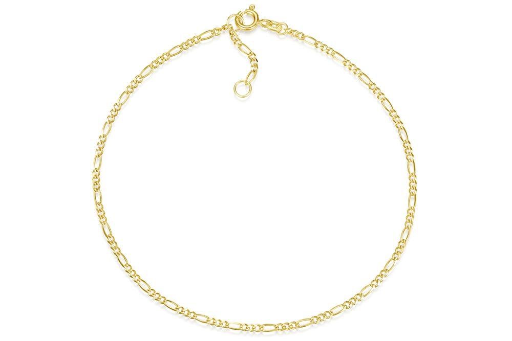 Silberkettenstore Fußkette Fußkette Figaro 2mm - echt 585 Gold, Länge wählb günstig online kaufen