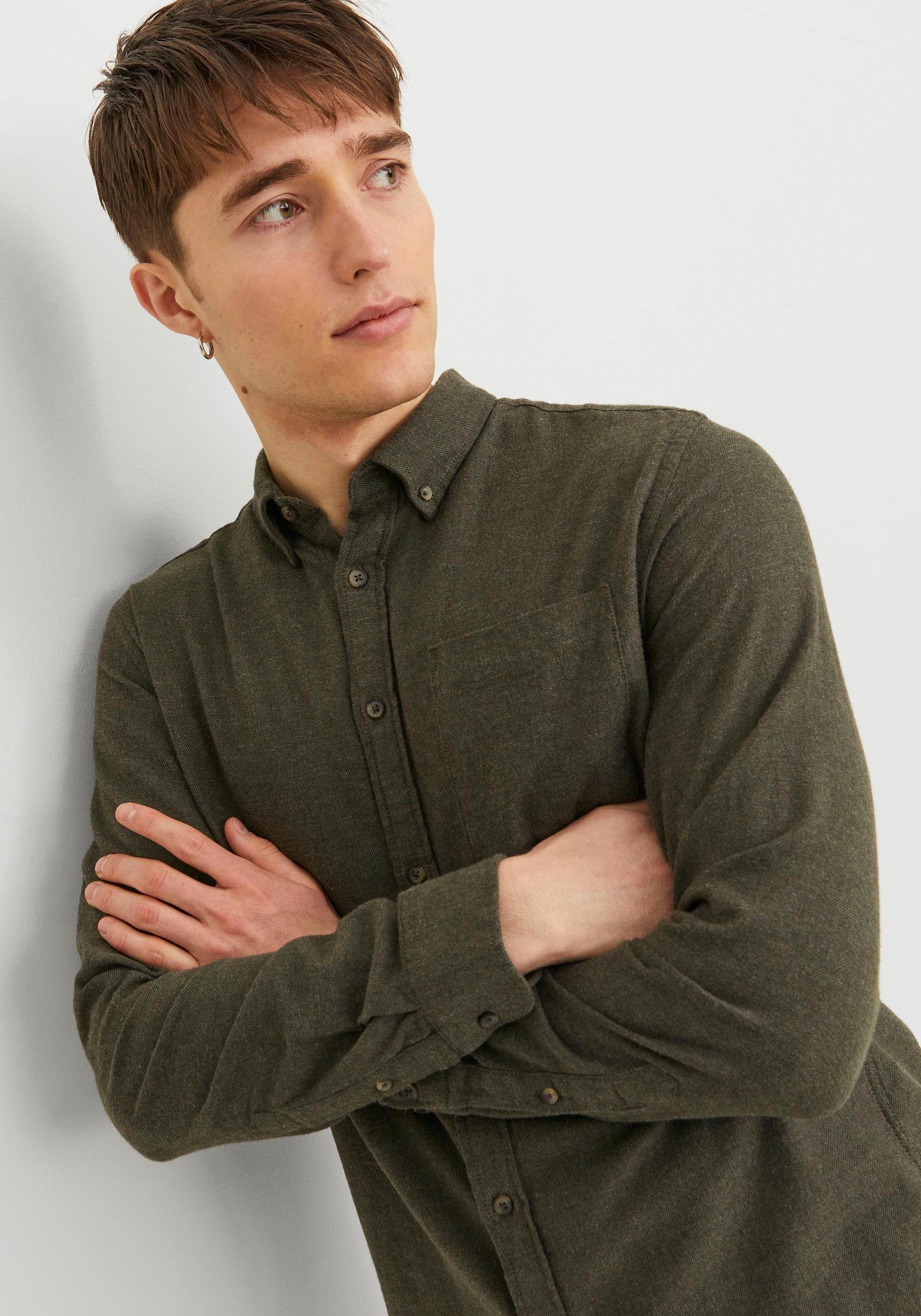 Jack & Jones Langarmhemd JJECLASSIC MELANGE günstig online kaufen