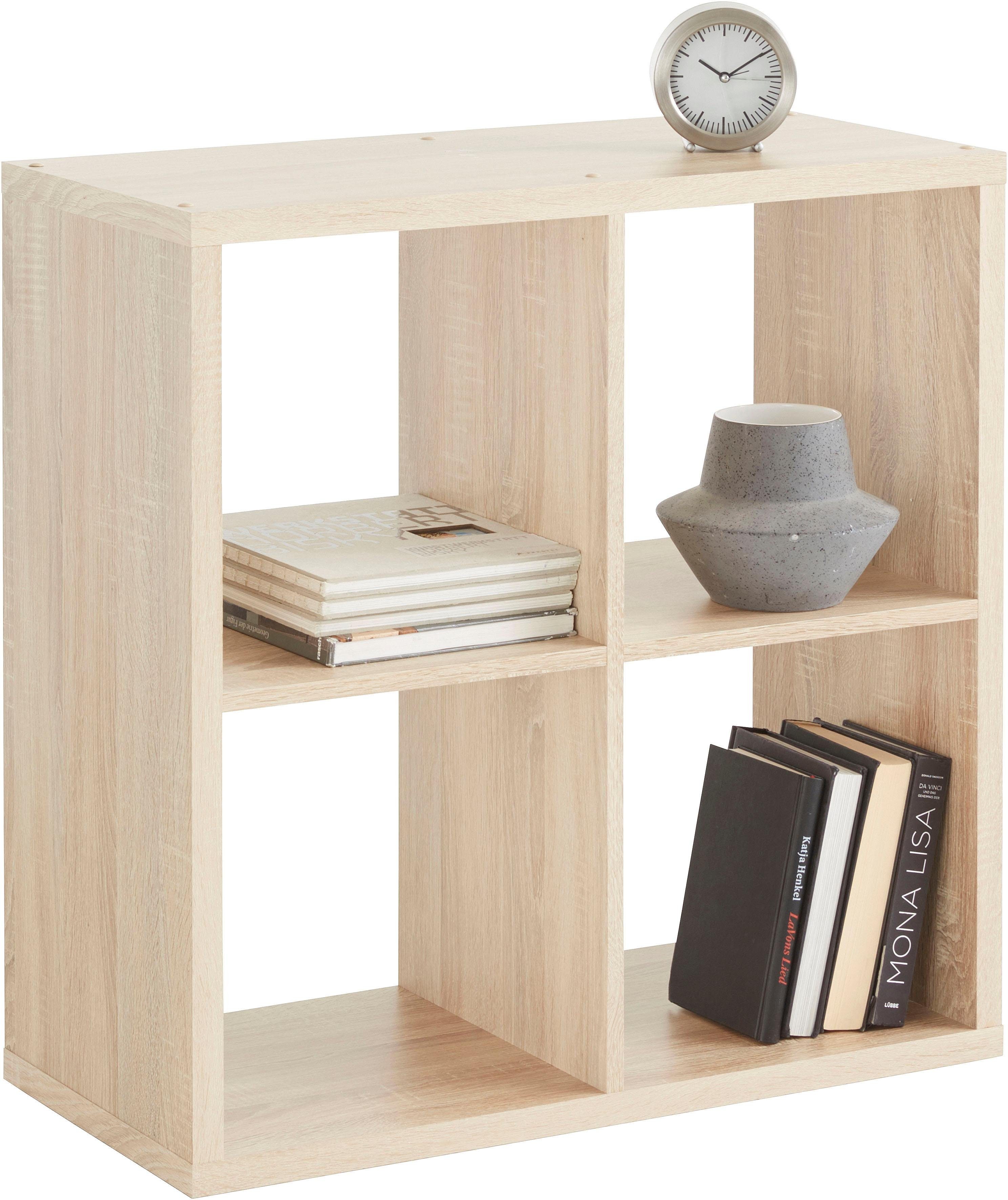 FORTE Standregal Mauro, Fachgröße 33x33cm, 4 Fächer