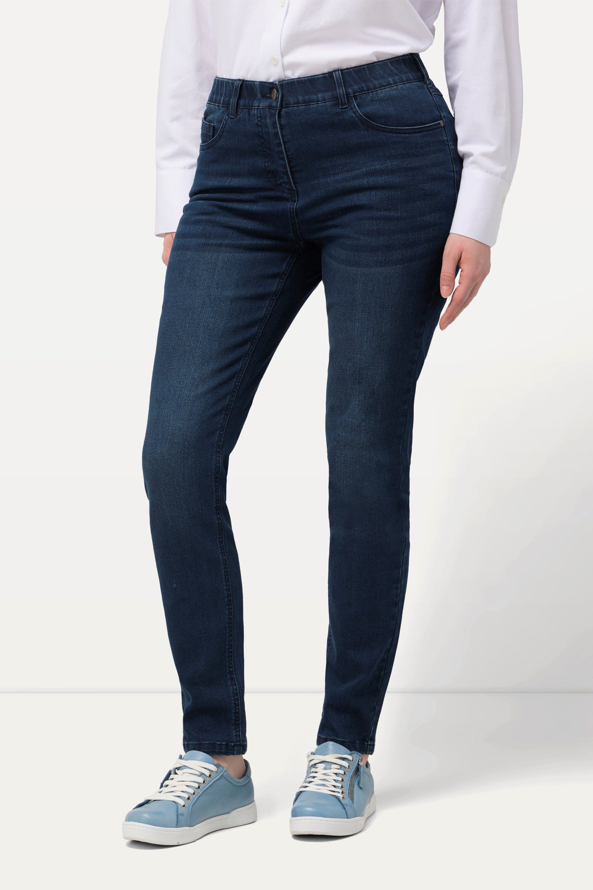 Ulla Popken Stretch-Hose Skinny-Jeans Sarah schmales Bein Stretch