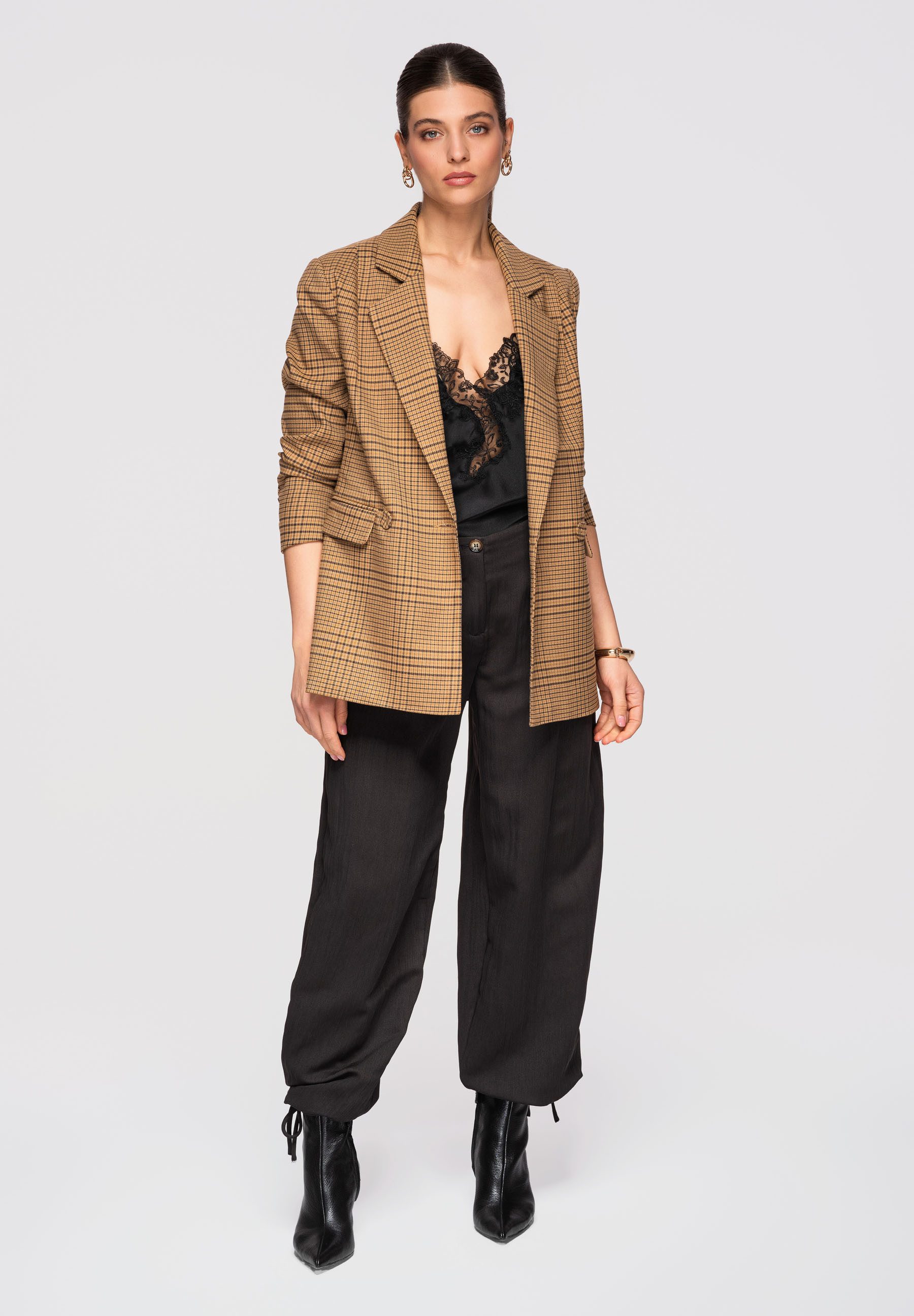 OMBRE Longblazer Damenblazer mit leicht tailliertem Schnitt – Bild 5 von 5