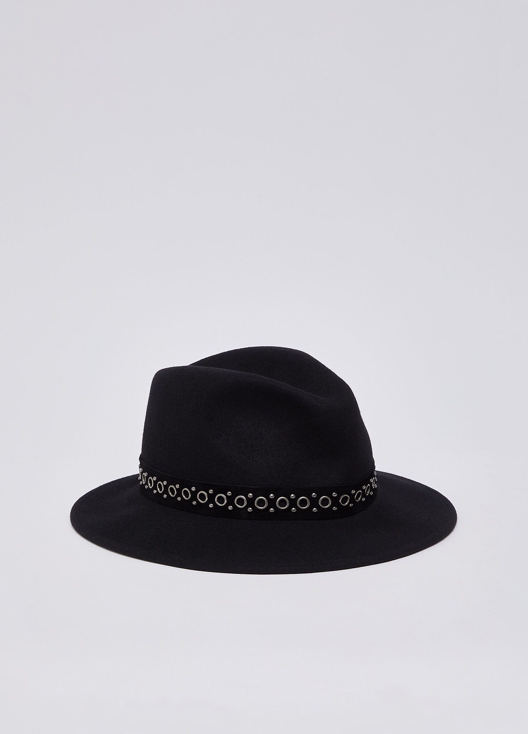 Liu Jo Outdoorhut - Eleganter Fedora Hut aus Wollfilz mit dekorativem Band für Damen