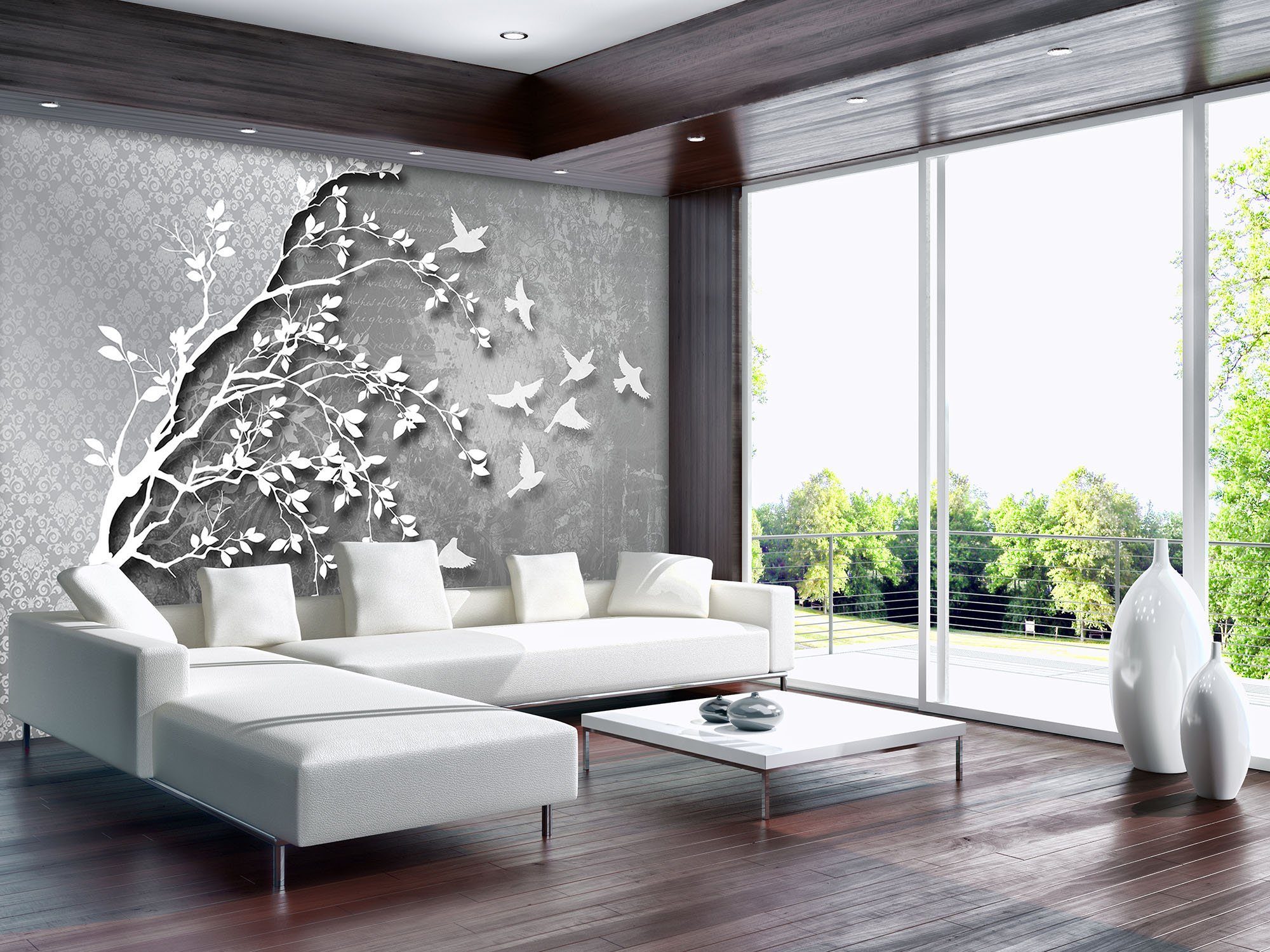 Wallarena Fototapete Natur - Mehrfarbig - Modern - Vlies - Wohnzimmer, glatt, 104x70cm