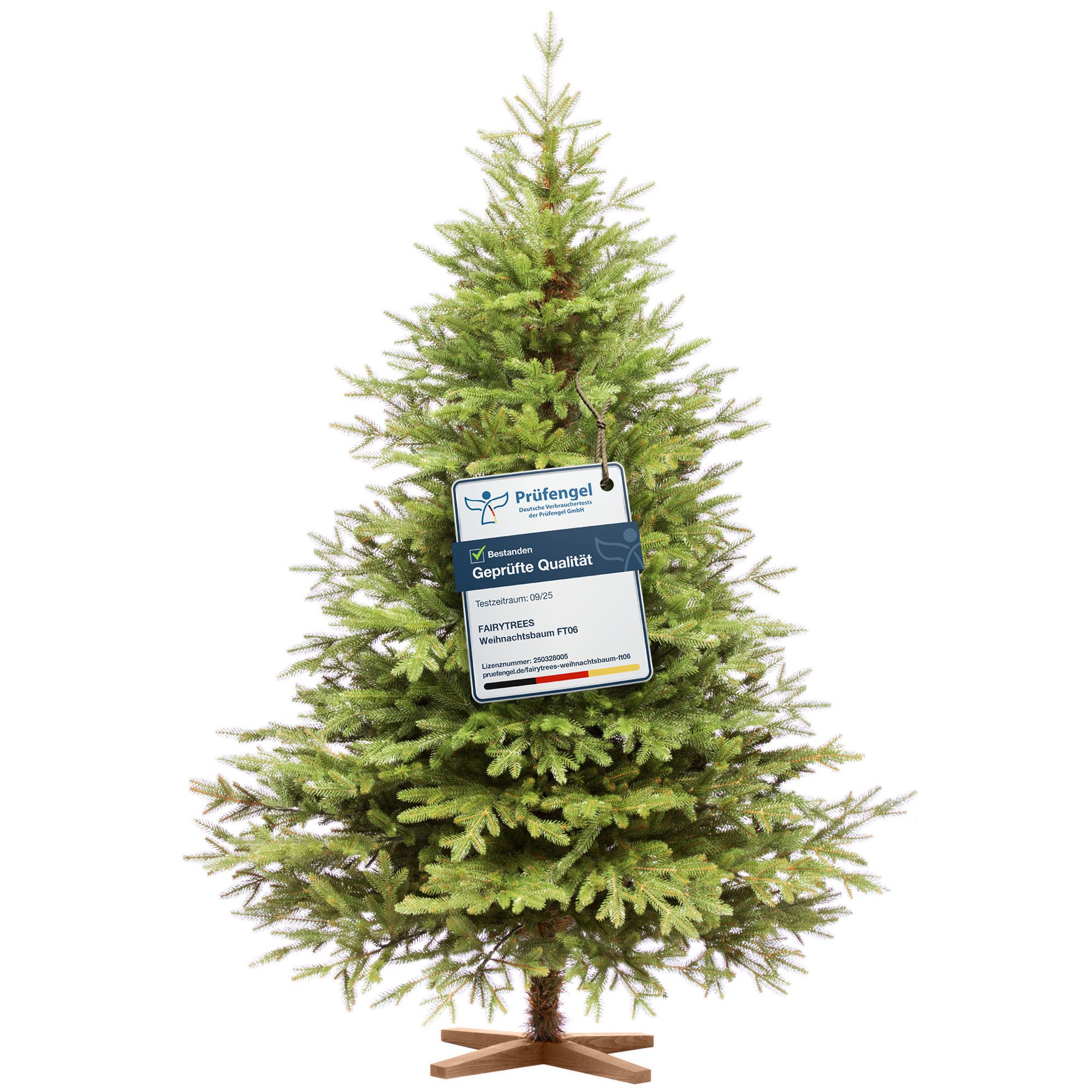 Fairytrees Künstlicher Weihnachtsbaum FT06, Nordmanntanne Exklusiv/grün, Gr. 180 cm