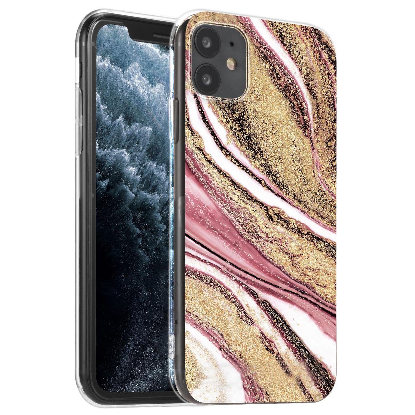 CoolGadget Handyhülle Marmor Slim Case für iPhone 12 / 12 Pro 6,1 Zoll, Hülle Dünne Silikon Schutzhülle für Apple iPhone 12 / 12 Pro Hülle
