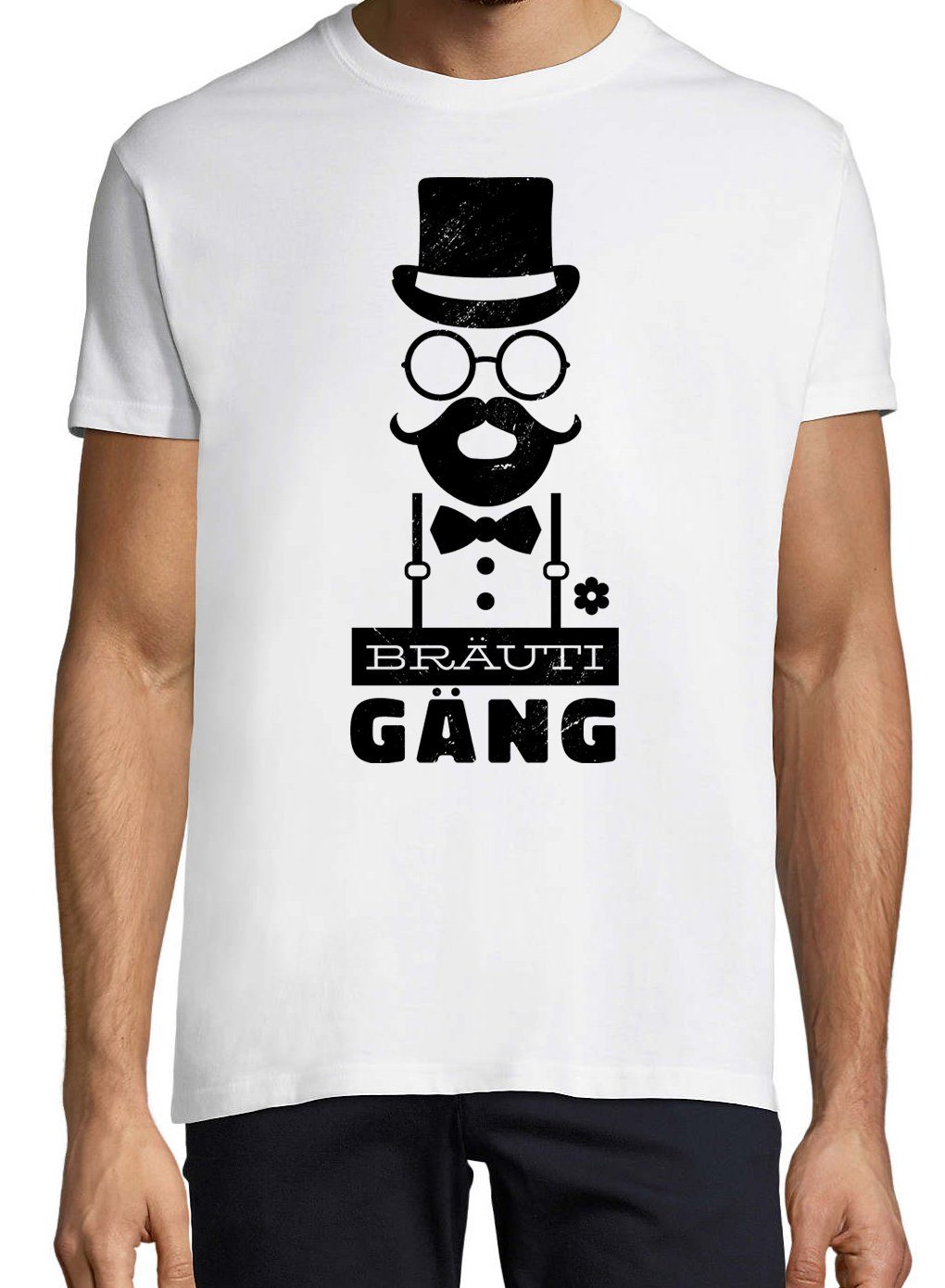 BrautiGang Spruch lustigem mit T-Shirt Weiß Herren T-Shirt Youth Designz