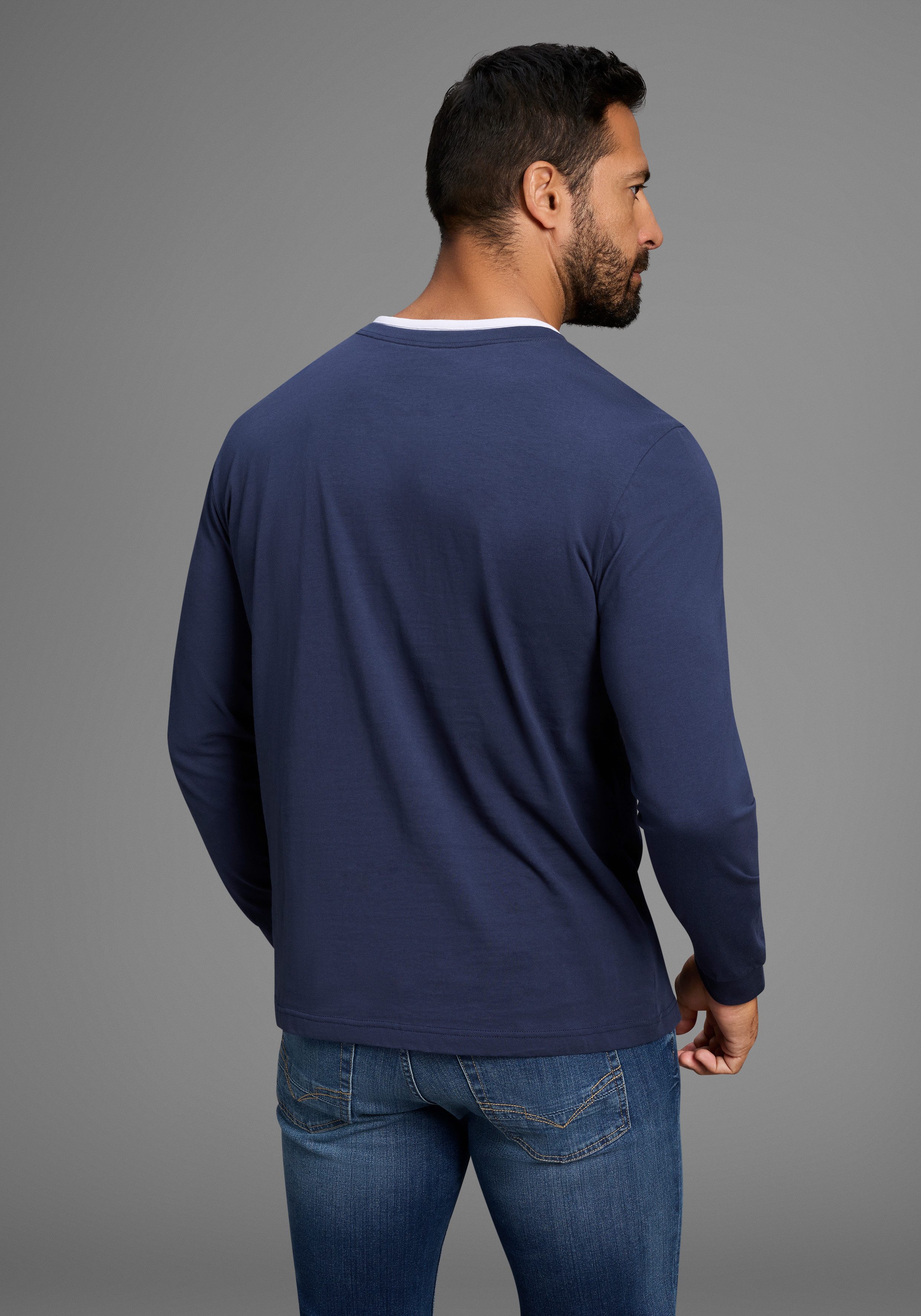 Man's World Rundhalsshirt Neue Kollektion! mit günstig online kaufen