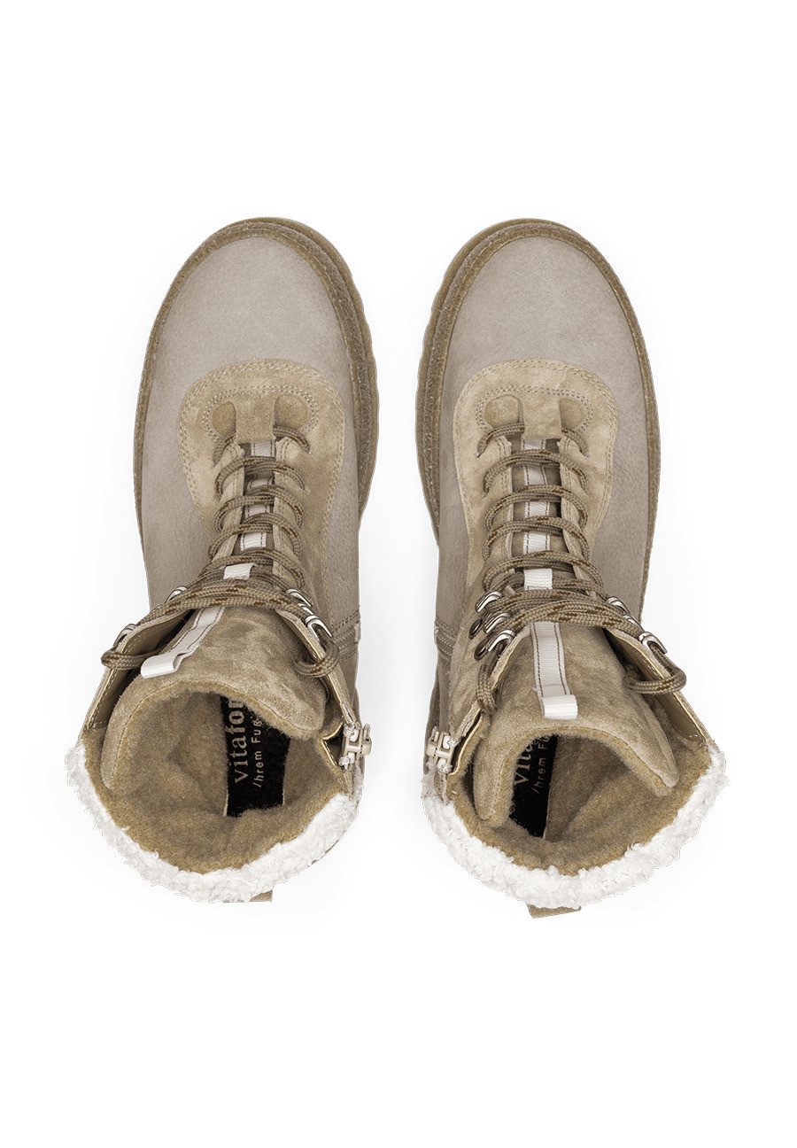 vitaform Damen Stiefeletten Veloursleder Stiefelette