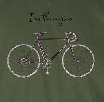 Shirtracer T-Shirt I am the engine - Fahrrad Bekleidung Radsport - Herren Premium T-Shirt army tshirt - fahrradbekleidung - fahrradshirt - fahhrad geschenke