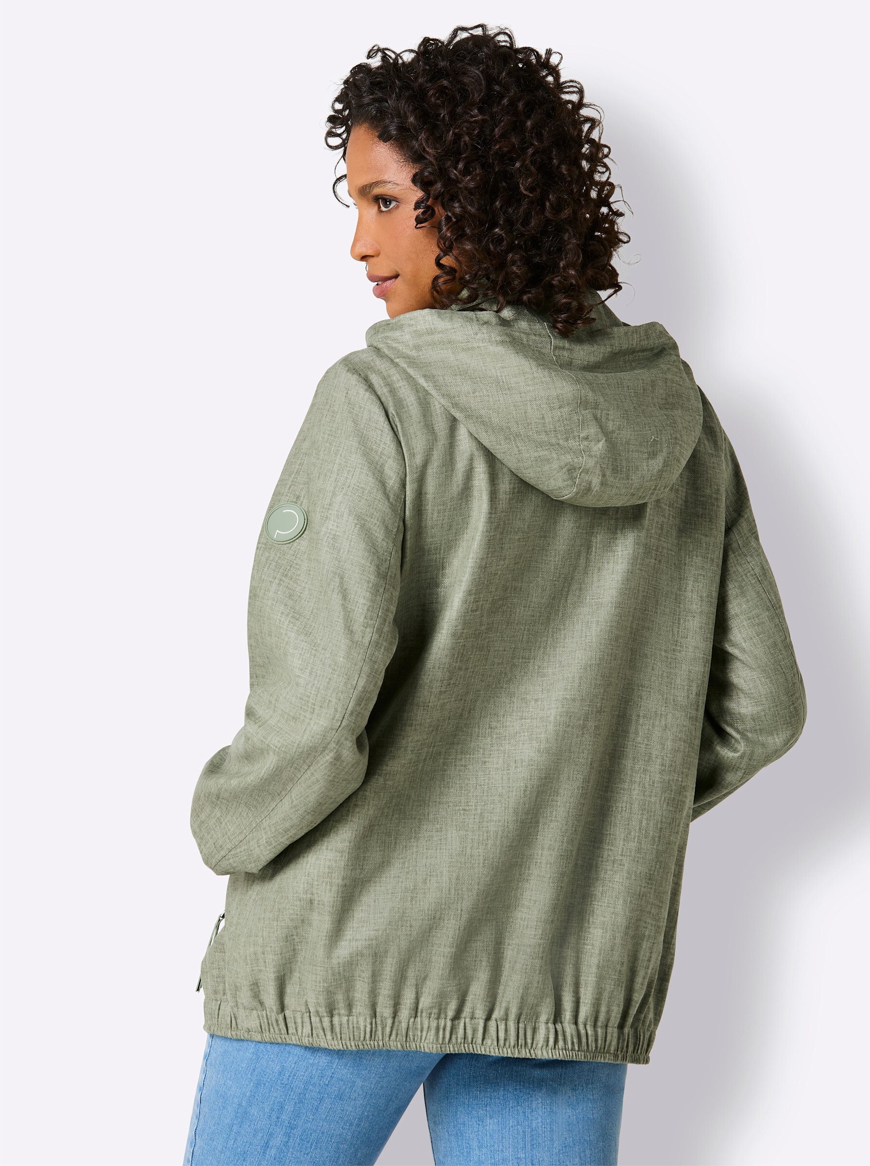 creation L Winterjacke Viskose-Leinen-Jacke Langarm – Bild 4 von 5