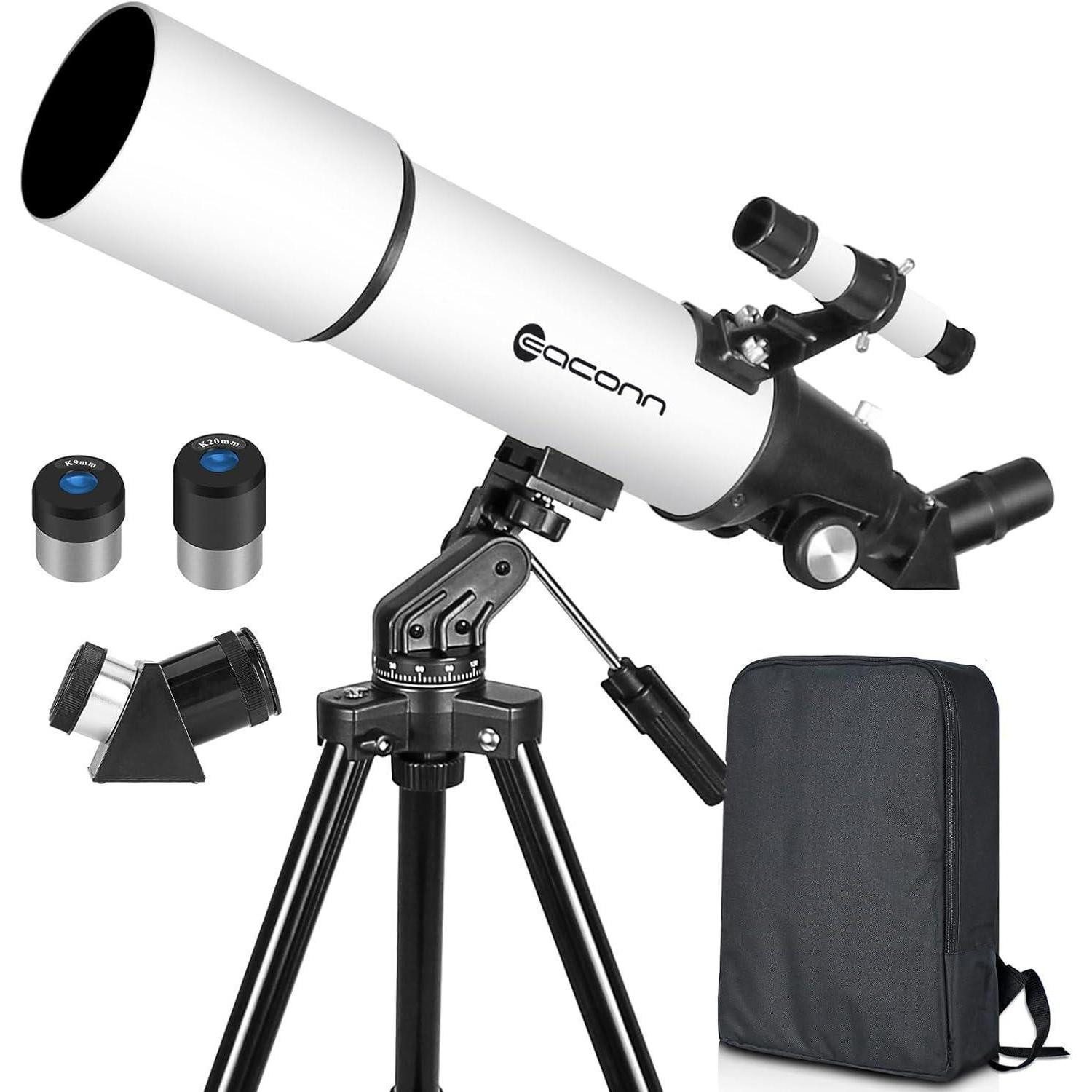 LuxusKollektion Achromatischer Refraktor Teleskop für Astronomie, 80mm Aperture, 600mm Refraktor für Kinder