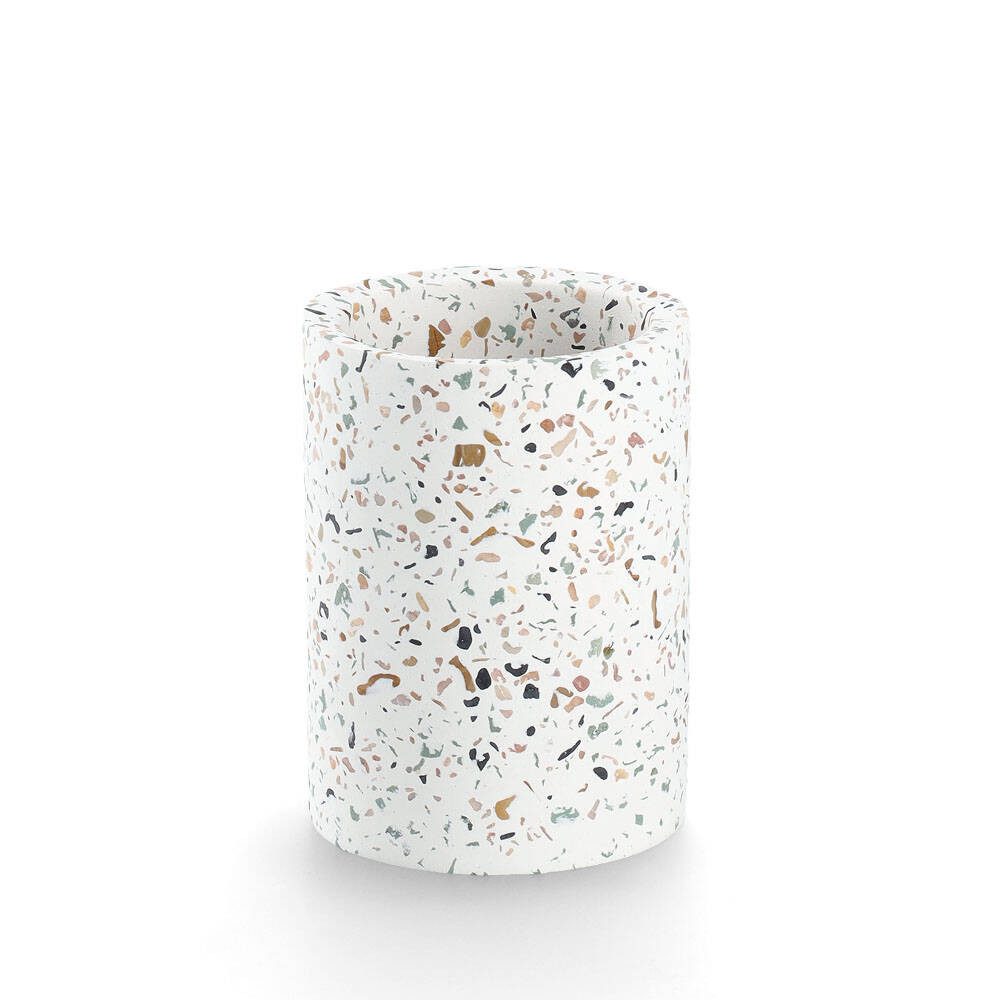 Zeller Present Zahnputzbecher Zahnbürstenbecher TERRAZZO, Ø 8,2 cm, (1 St)