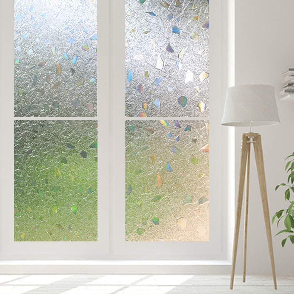 Coonoor Fensterfolie Selbsthaftend Blickdicht Sichtschutzfolie Fenster 3D Fensterfolie – Bild 5 von 5