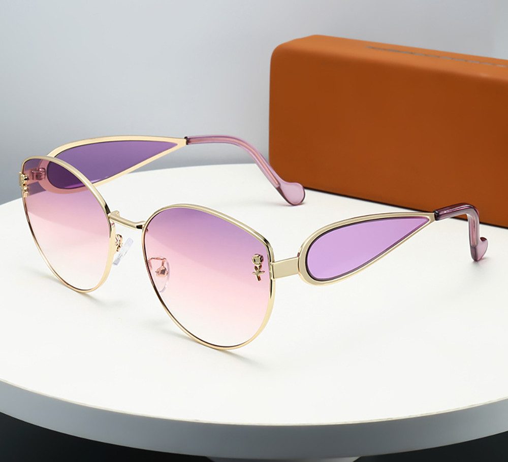 PACIEA Sonnenbrille Rundrahmen Metall UV Schutz Outdoor Mode Elegant