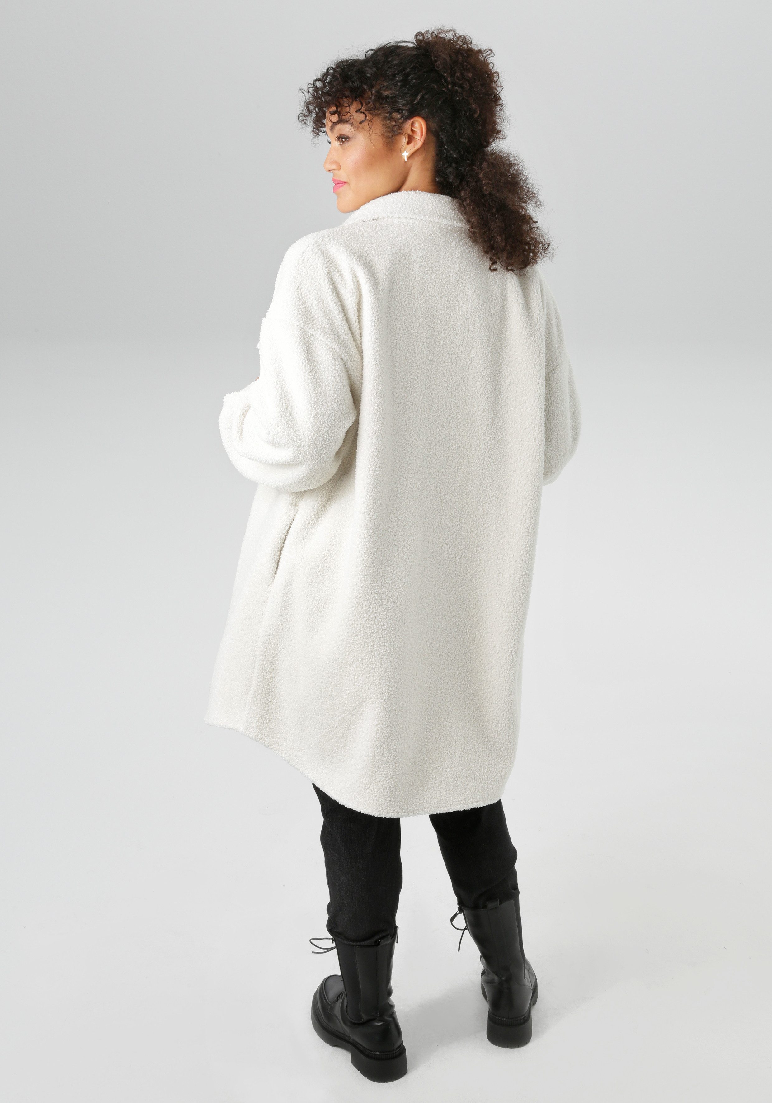 Aniston PLUS Fellimitatjacke in Plüsch Optik
