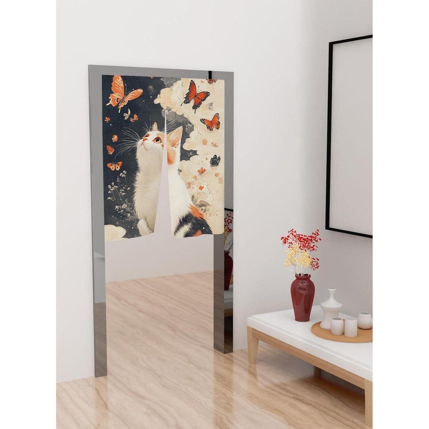 LuxusKollektion Türvorhang Noren Lang Vorhang Katze 80x150cm (1 St)