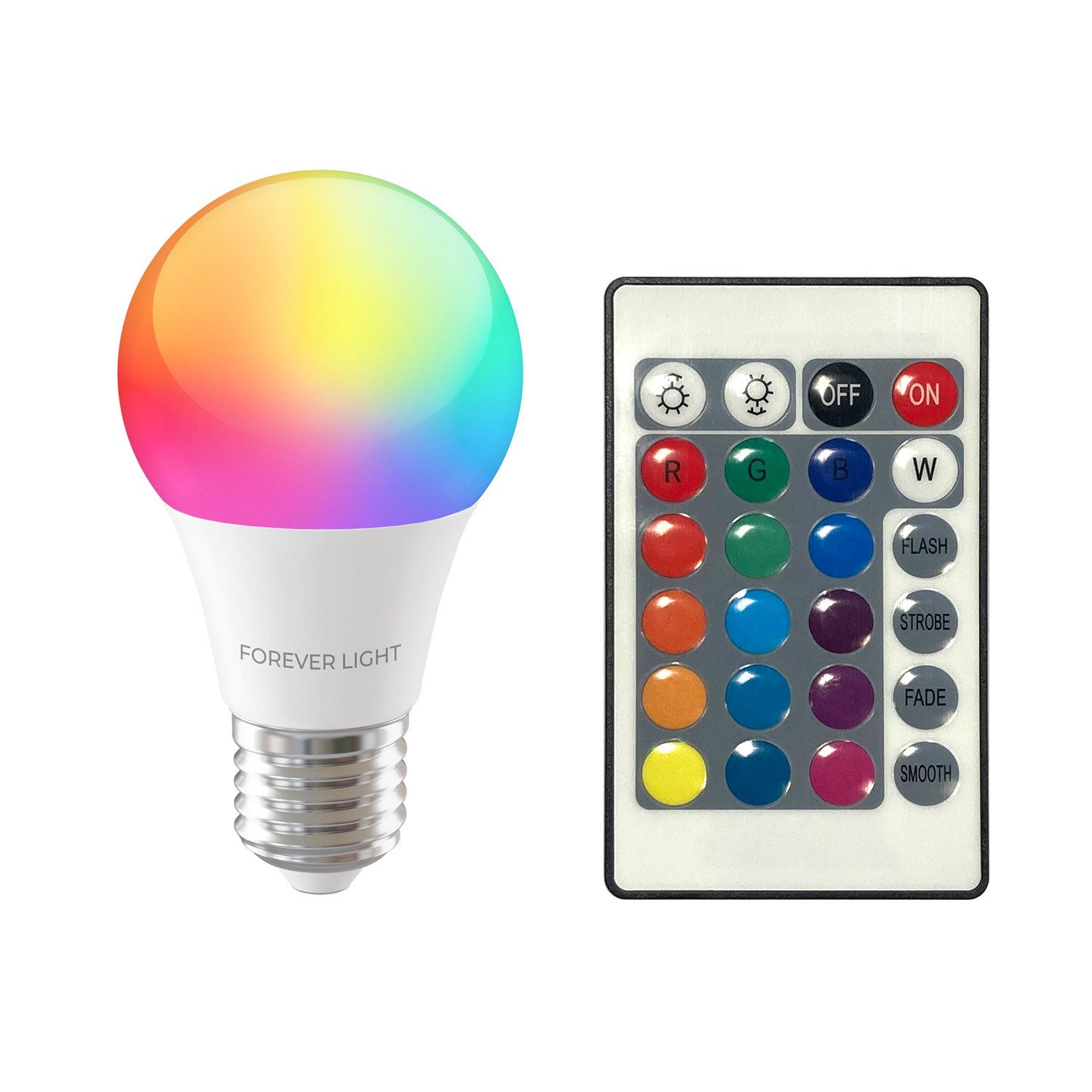 Forever Light LED-Leuchtmittel Lampe RGB E27 A60 8W 850lm Neutralweiß 4000 günstig online kaufen