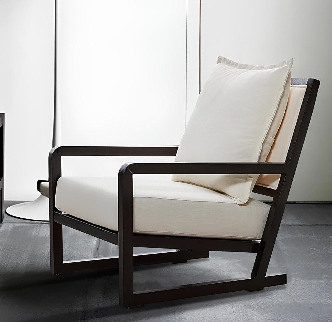 Xlmoebel Sessel Metall Lounge Sessel in modernem Design für komfortables Entspannen (1-St., Sessel), Hergestellt in Europa