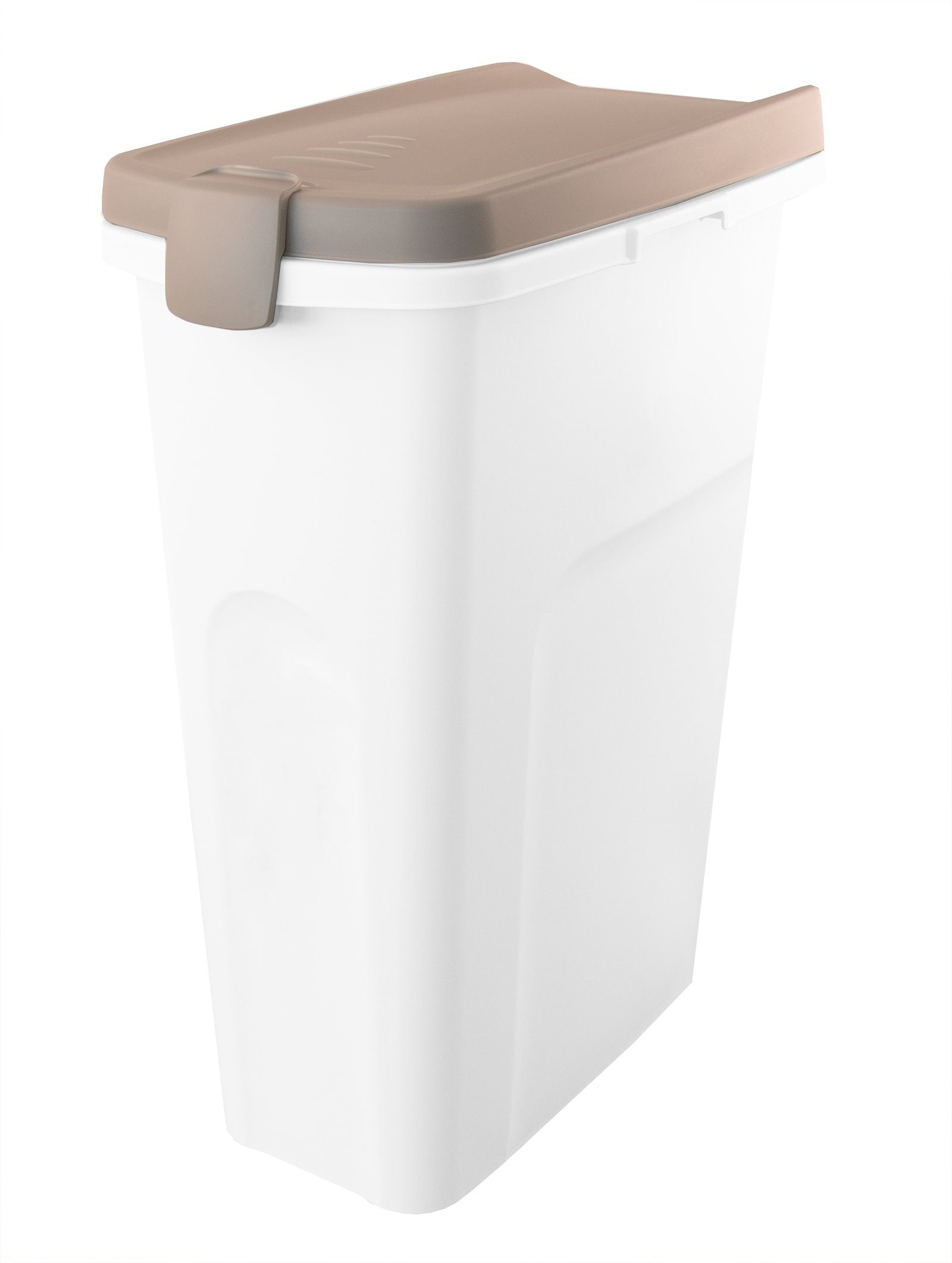 BigDean Futterbehälter in weiß 40 liter mit Rädern - Verbindbar und inkl. Gummiring, Kunststoff, (Packung, 1-tlg., Futtertonne), Erweiterbar, Rollbar, 40l Volumen von BigDean