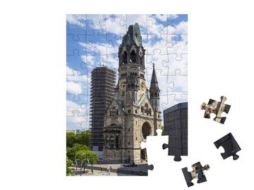 puzzleYOU Puzzle Kaiser-Wilhelm-Kirche am Breitscheidplatz, Berlin, 48 Puzzleteile, puzzleYOU-Kollektionen