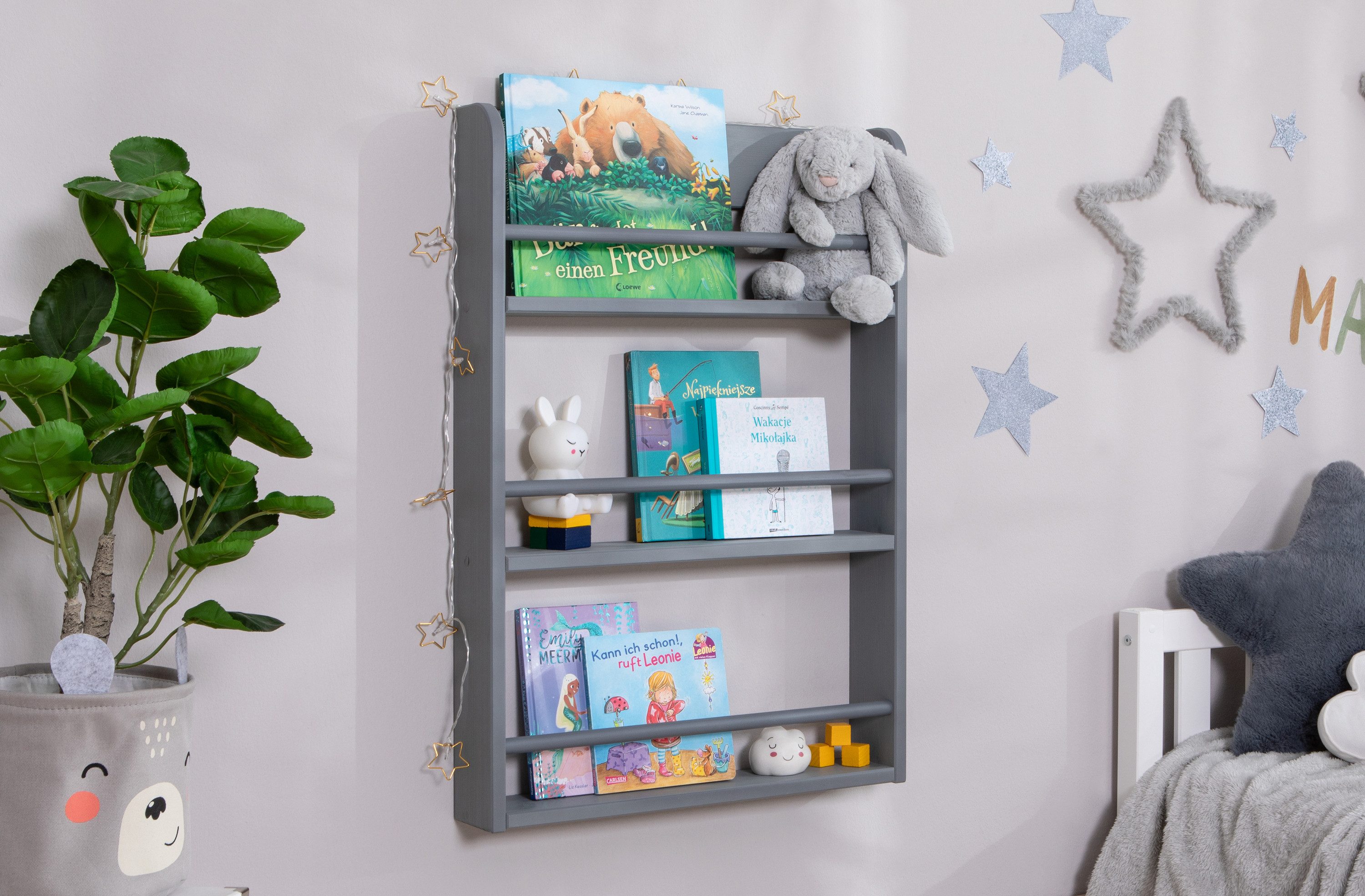 Ticaa Wandregal Kinder Bücherregal Toni 55x80 günstig online kaufen