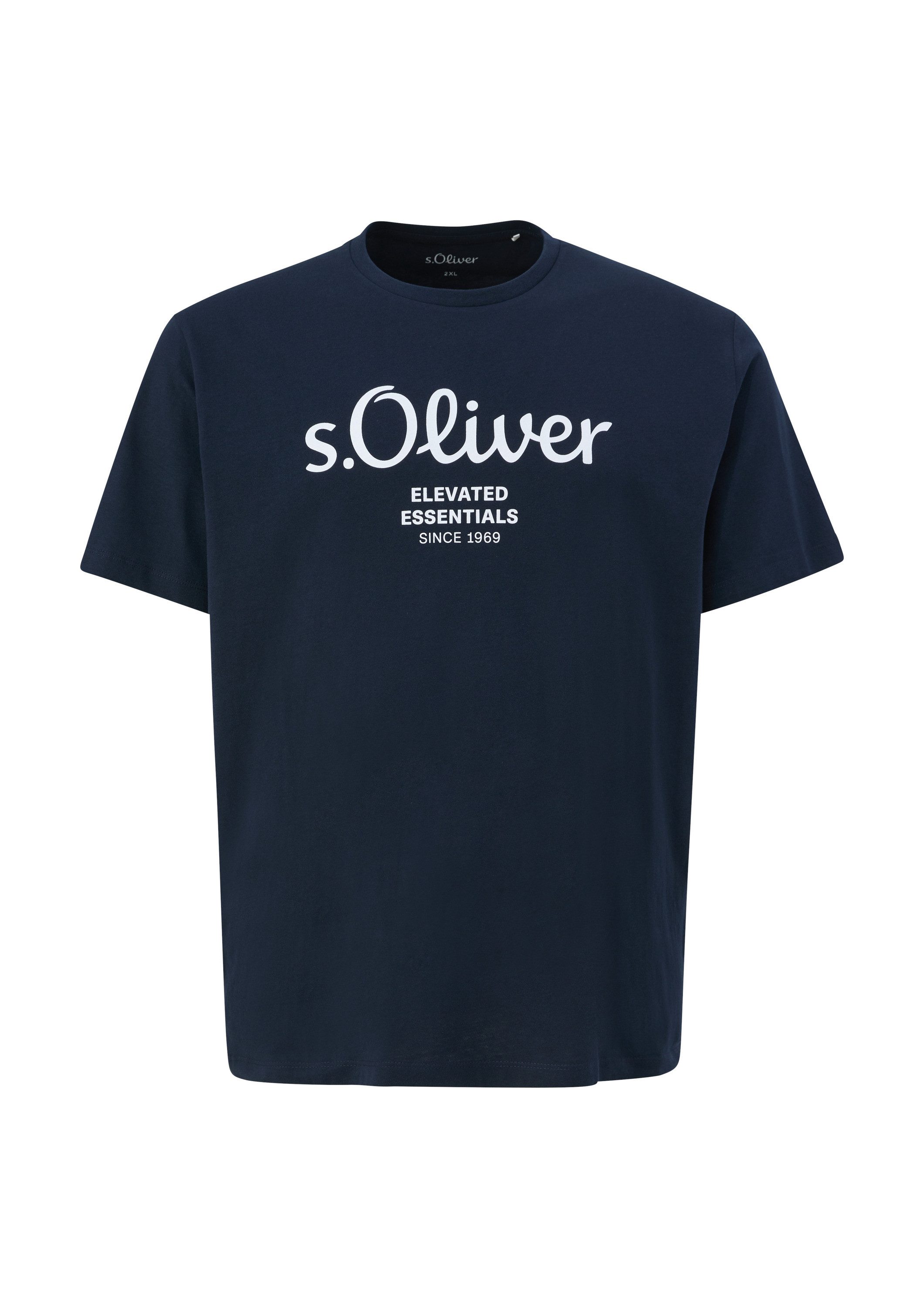 s.Oliver Kurzarmshirt T-Shirt Baumwoll-T-Shirt mit Logo-Print günstig online kaufen