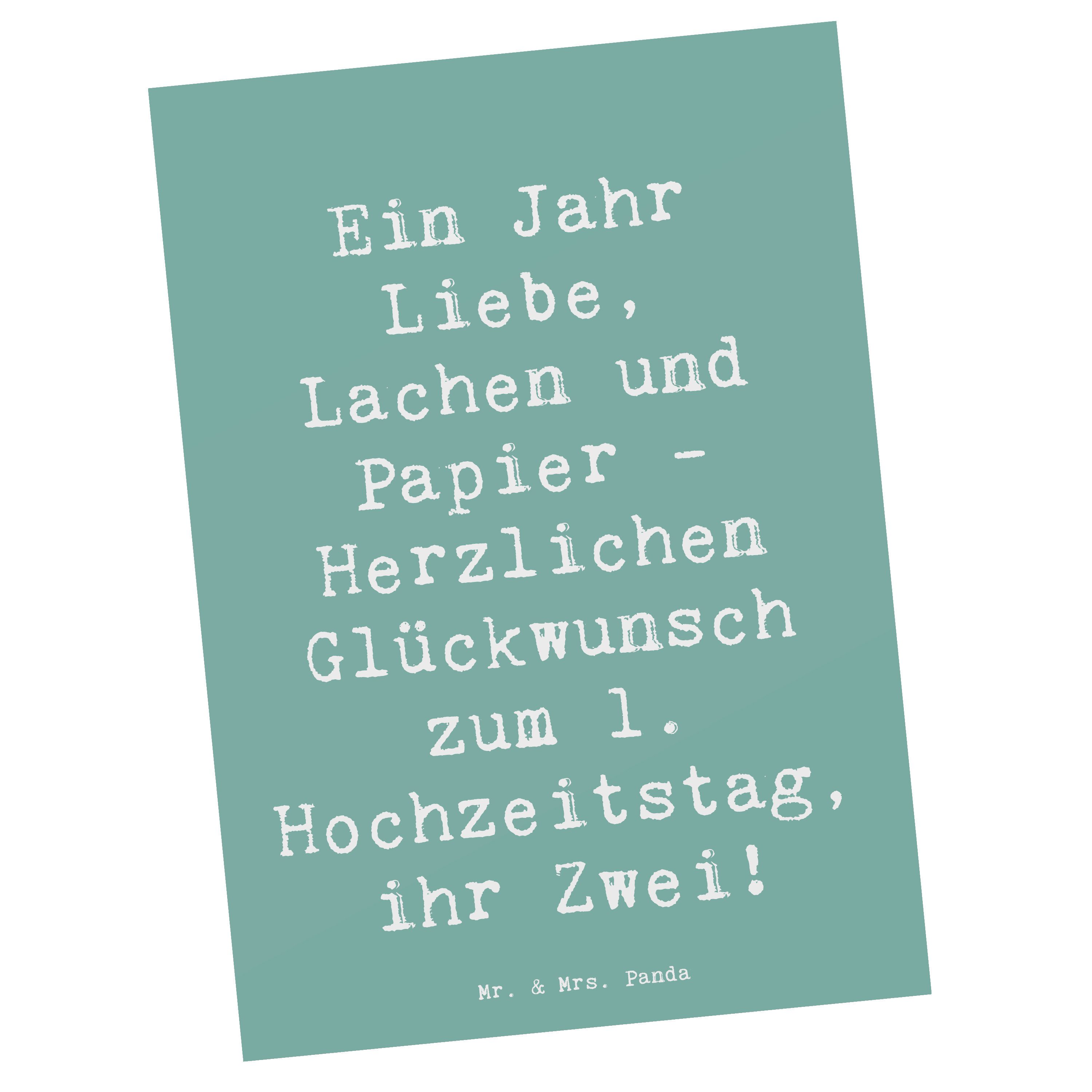 Postkarte 1. Hochzeitstag Papierhochzeit - Meeresbrise - Geschenk, Ehejahrestag