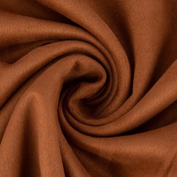 SCHÖNER LEBEN. Stoff Bekleidungsstoff Stretch Wildlederimitat einfarbig cognac 1,5m Breite