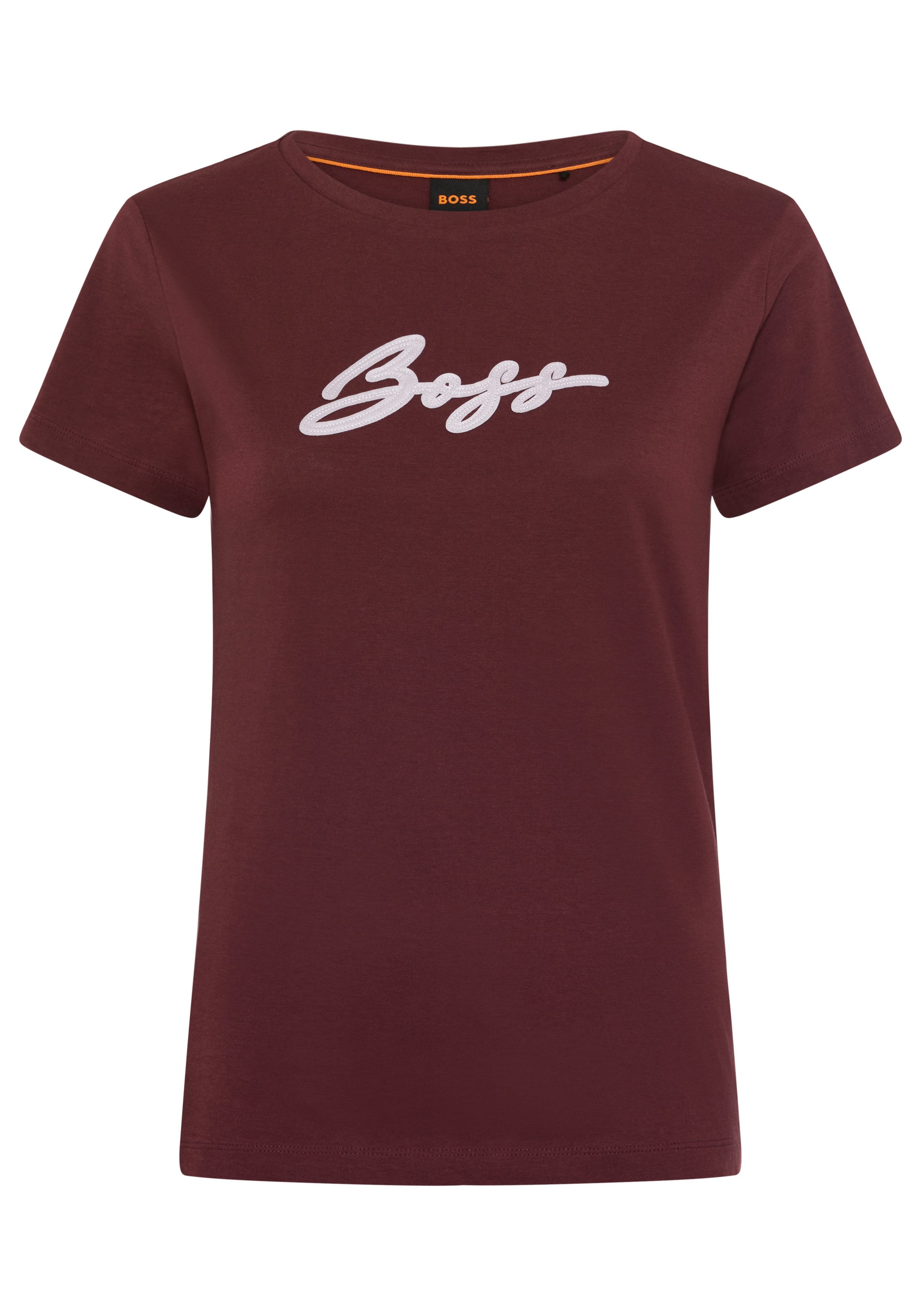 BOSS ORANGE T-Shirt Elove Premium Damenmode mit Logoschriftzug, Slim Fit günstig online kaufen