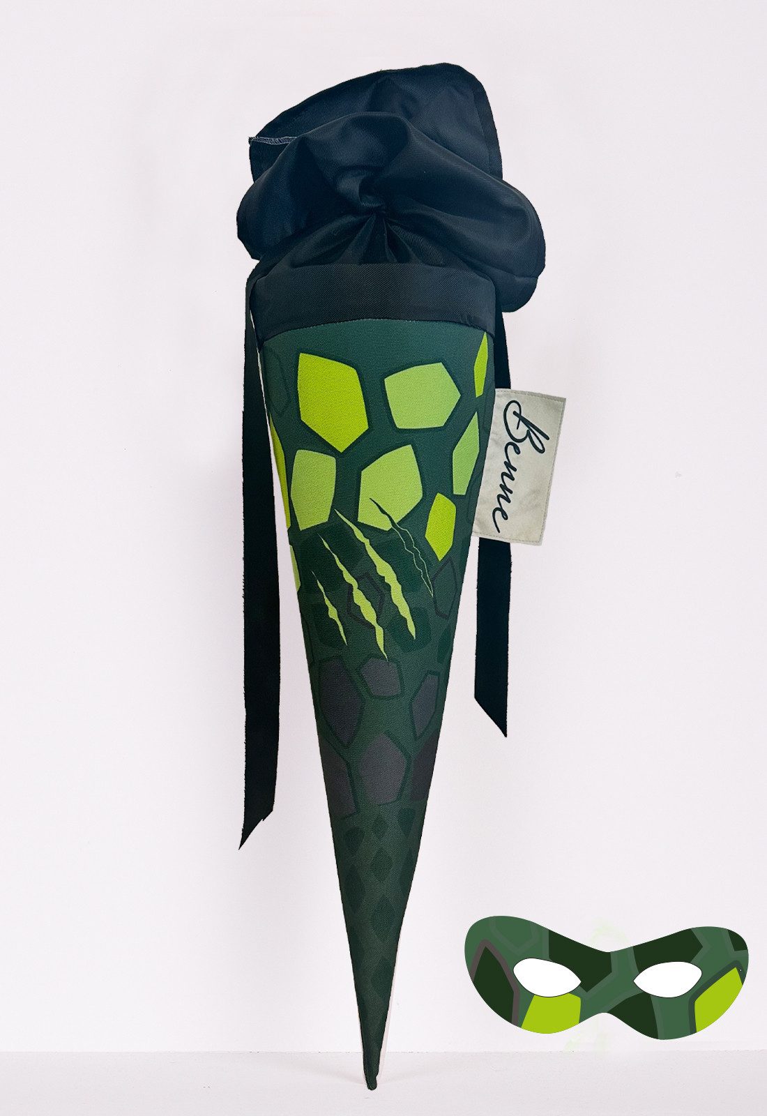 coopz Schultüte Dino 70 cm - Set mit Maske - Personalisierung möglich