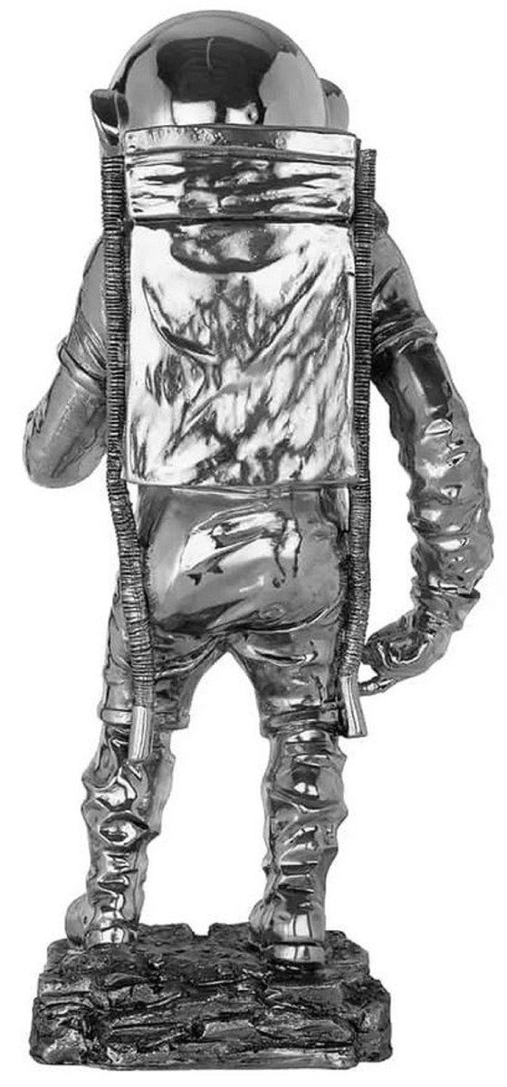 Astronaut Casa - Deko Figur Deko Padrino Silber 23 Kunstharz H. Casa cm Wohnzimmer x Luxus Accessoires Deko 18 Dekofigur & Padrino 48,5 Schreibtisch x - Affe Skulptur