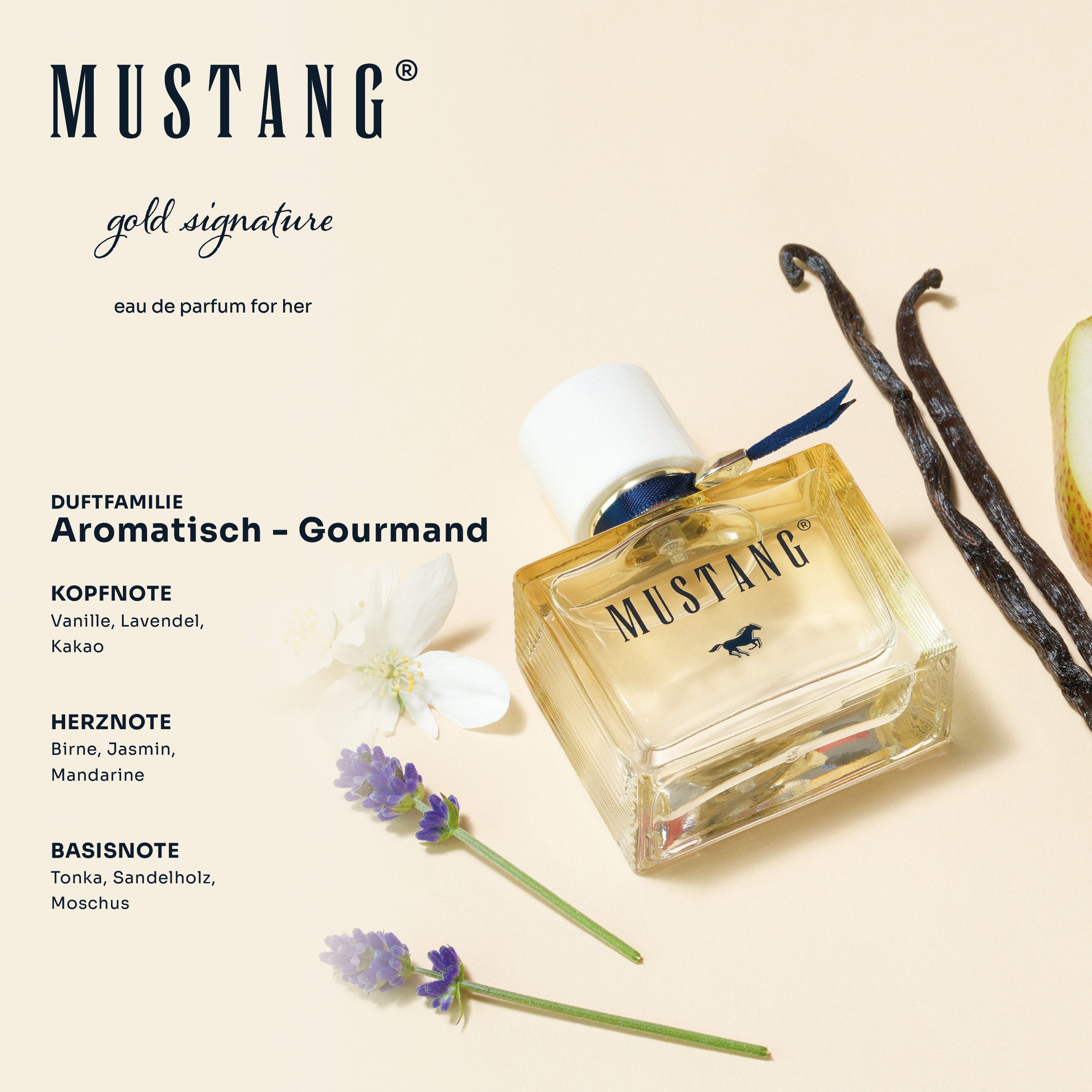 MUSTANG Eau de Parfum GOLD SIGNATURE FOR HER EDP, 30ml, fruchtiger Duft