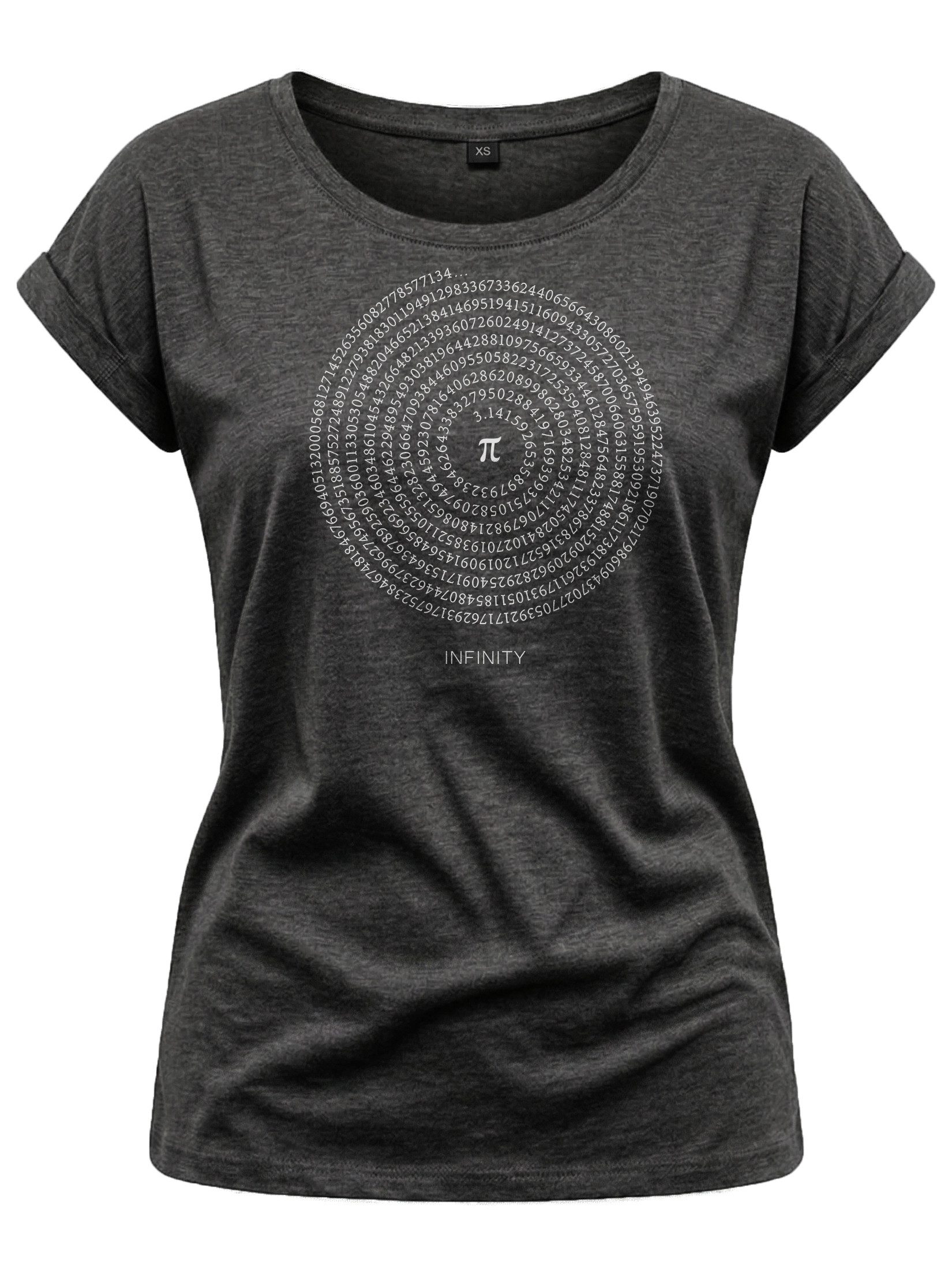T-Shirt Damen-Top mit Pi-Zahl – nerdiger Print für Mathefans & Studentinnen