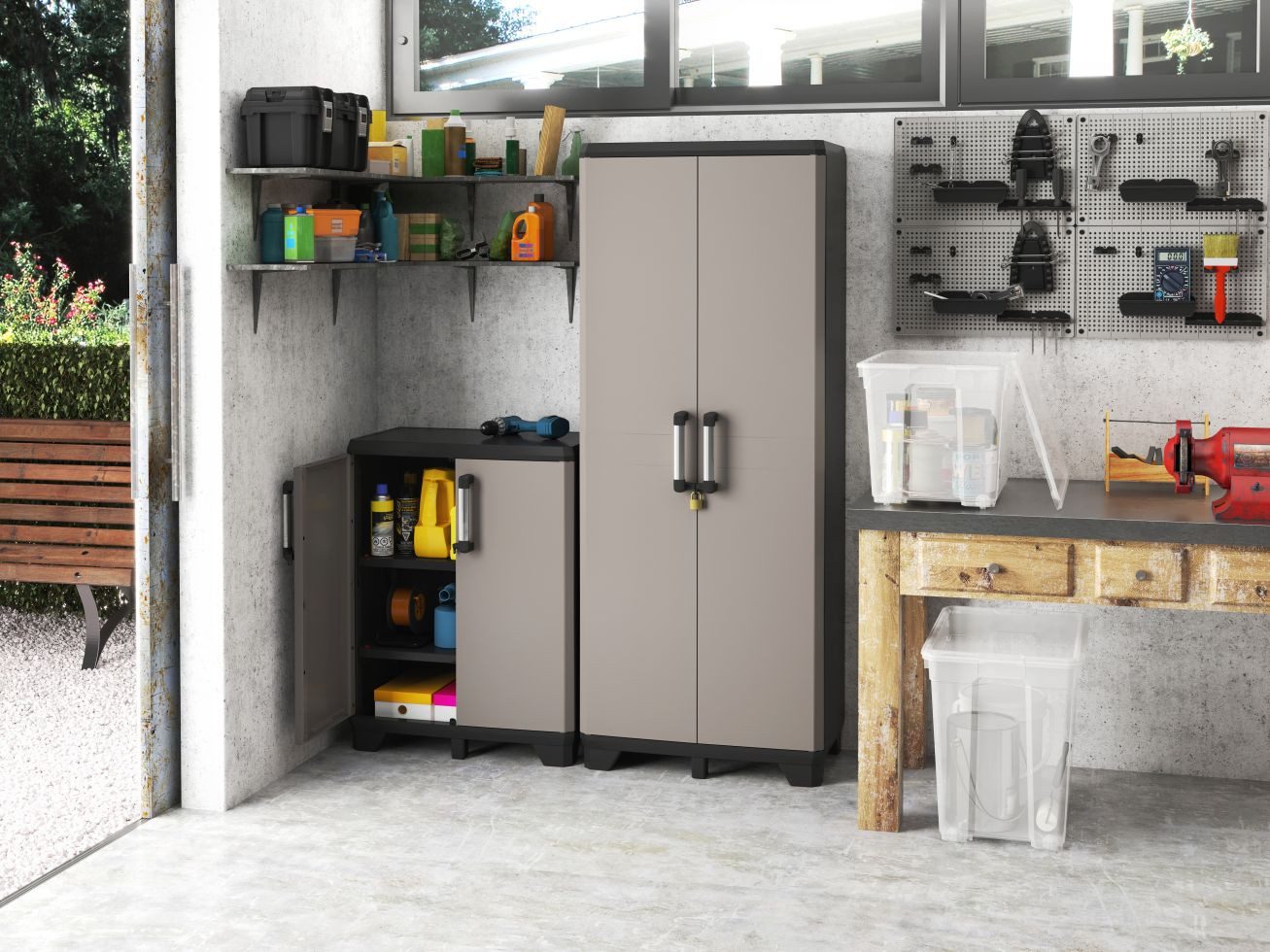Keter Mehrzweckschrank Keter Kunststoffschrank Pro hoch 68 x 39 x 173 cm günstig online kaufen
