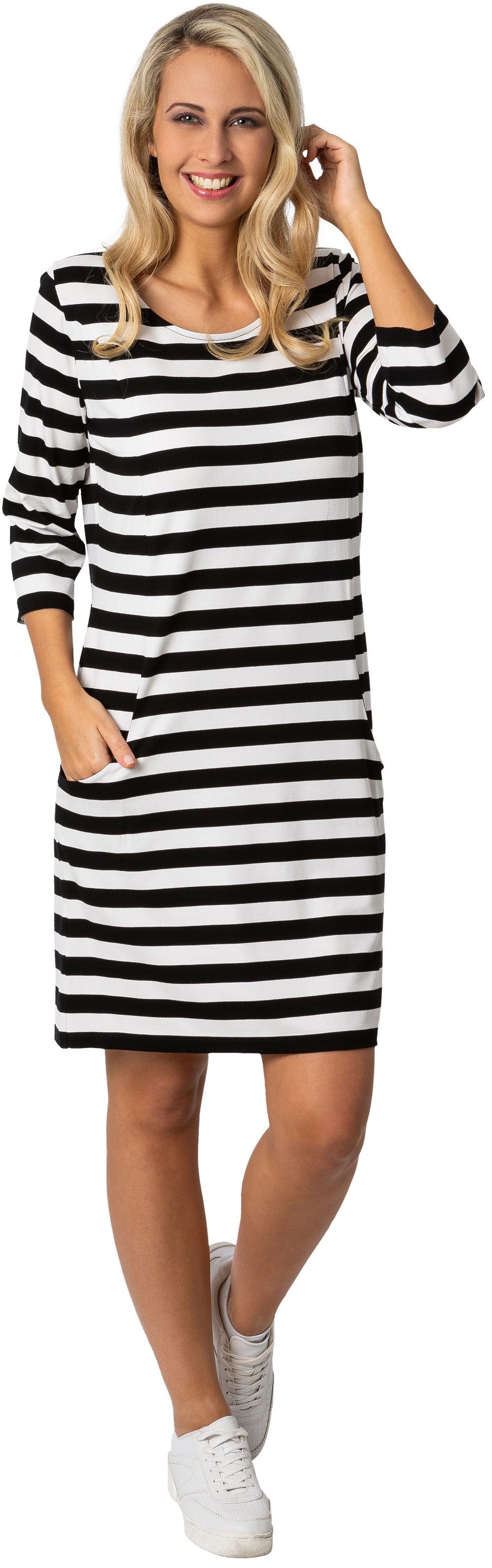 Estefania for woman Sommerkleid 176-5227, bequemes 3/4 Arm Streifenkleid 2 günstig online kaufen