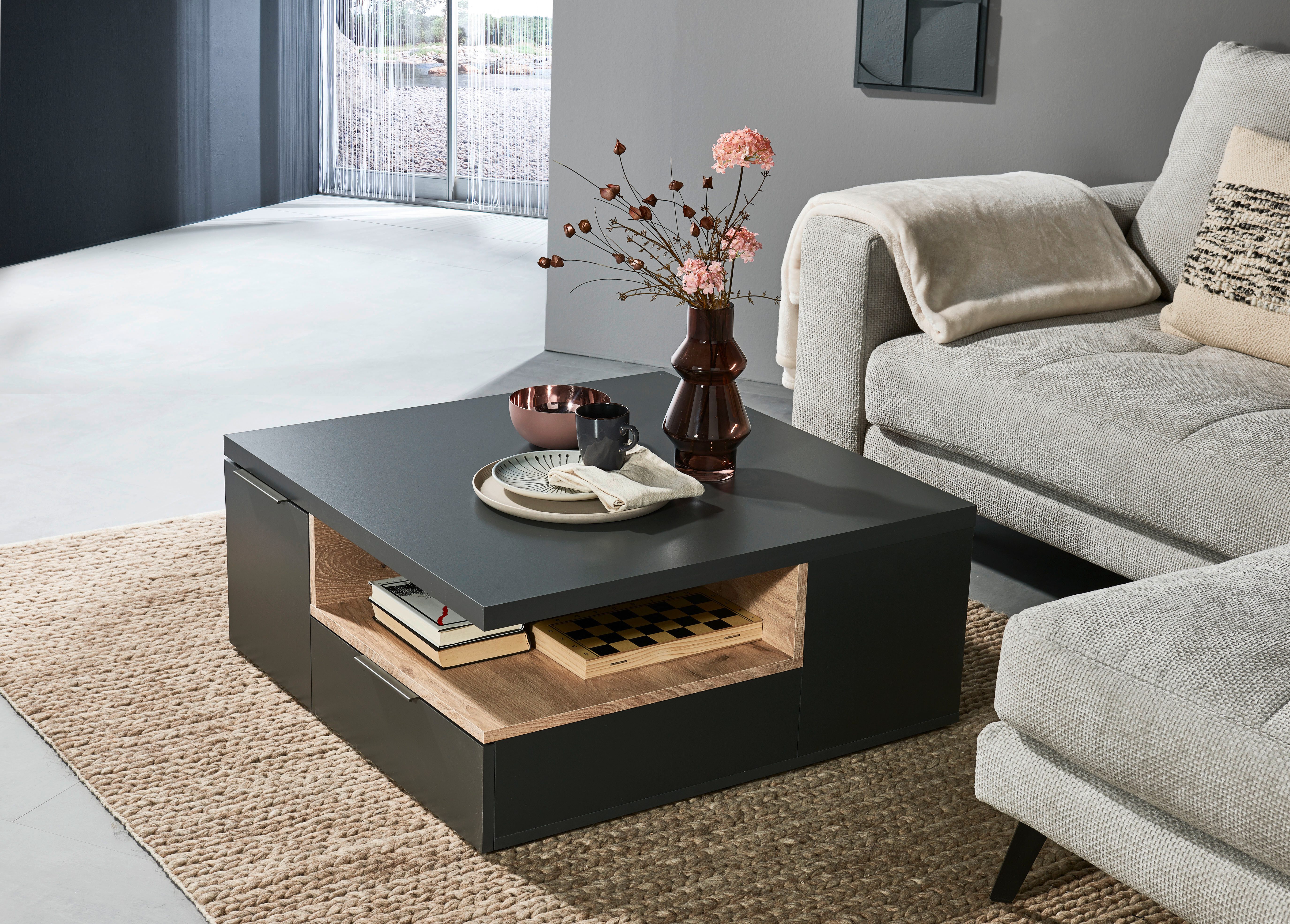 Stolkom Sp.z.o.o. Couchtisch (OTTOs Choice), 80x80 cm, Wohnzimmertisch mit Schubkästen, melaminbeschichtet