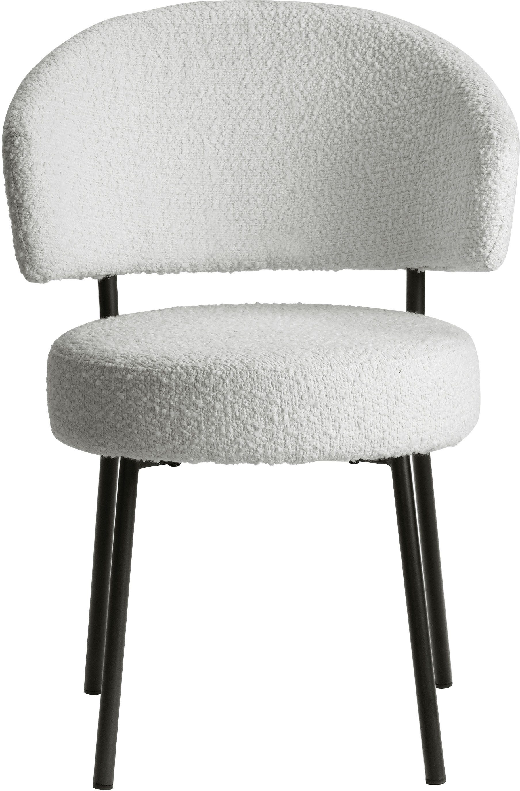 LeGer Home by Lena Gercke Esszimmerstuhl Sölve (Set, 2 St), Boucle Bezugsstoff, Metallgestell, Sitztiefe 48 cm – Bild 4 von 5