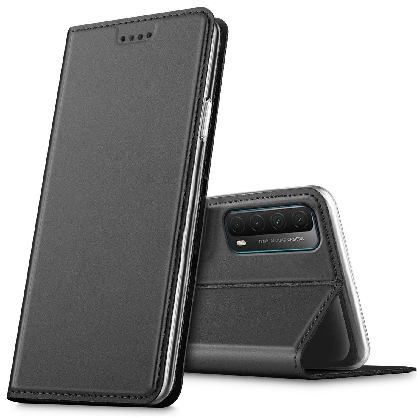 CoolGadget Handyhülle Magnet Case Handy Tasche für Huawei P Smart 2021 6,67 Zoll, Hülle Klapphülle Ultra Slim Flip Cover für P Smart (2021) Schutzhülle