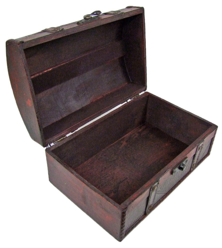 Das Kostümland Geschenkbox Schatzkiste Holz Piratentruhe Geschenkbox Aufbewah