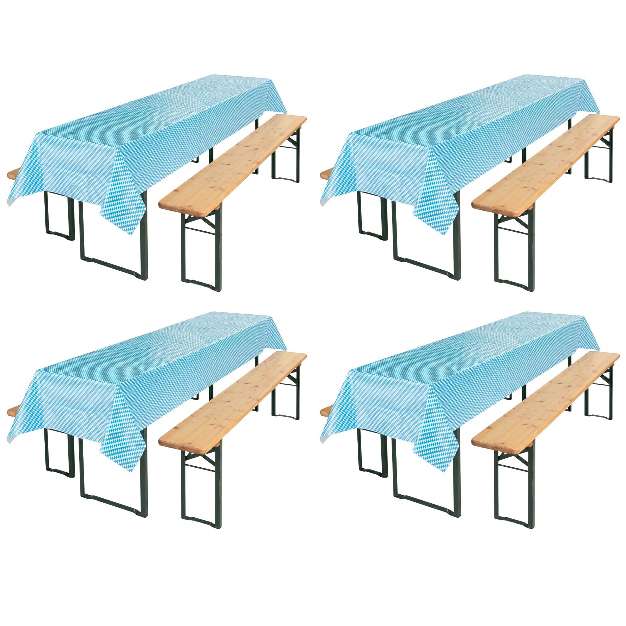 Beautex Tischdecke, Partytischdecke, für Biertischgarnituren, 100x250cm, viele Farben (4-tlg), wasserabweisend, abwaschbar, lebensmittelecht, strapazierfähig