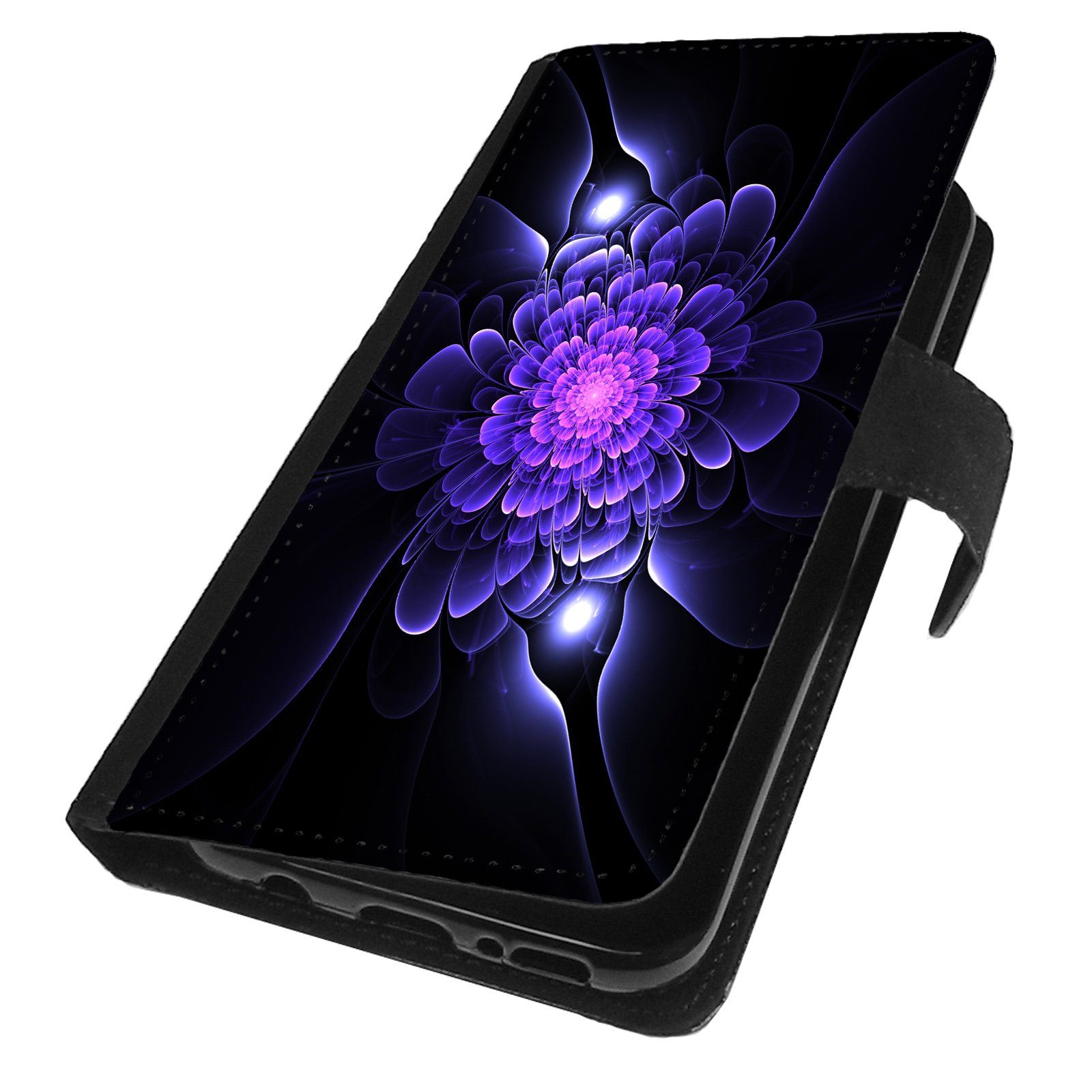 Traumhuelle Handyhülle Für Samsung Galaxy S21 5G / S21FE / S21 FE 5G Hülle  Motiv 41, Blumen Violett Handy Tasche Flip Hülle Flip Case Etui Cover  Silikon