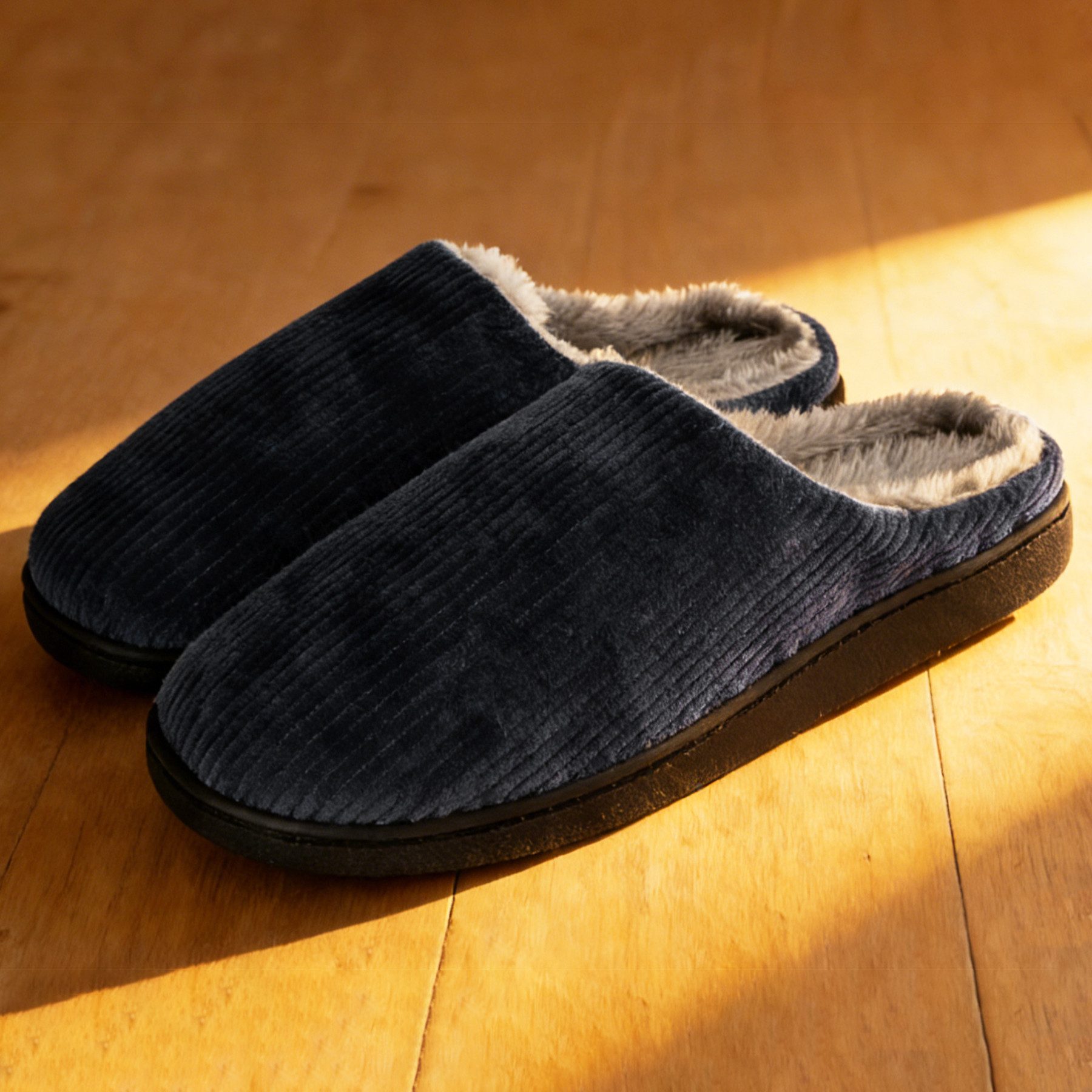 KNIXMAX Winter Hausschuhe für Herren und Damen mit Plüsch-Innenfutter Plüsch Hausschuhe Warme Memory Foam Pantoffeln mit rutschfester …
