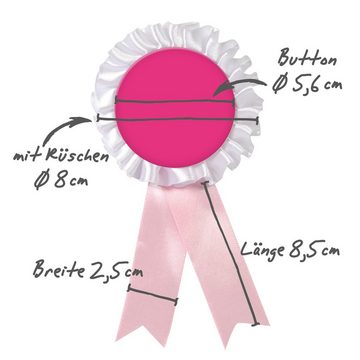 Frau WUNDERVoll Papierdekoration JGA Brautset Premium pink, Schleier+Schärpe+Brauto