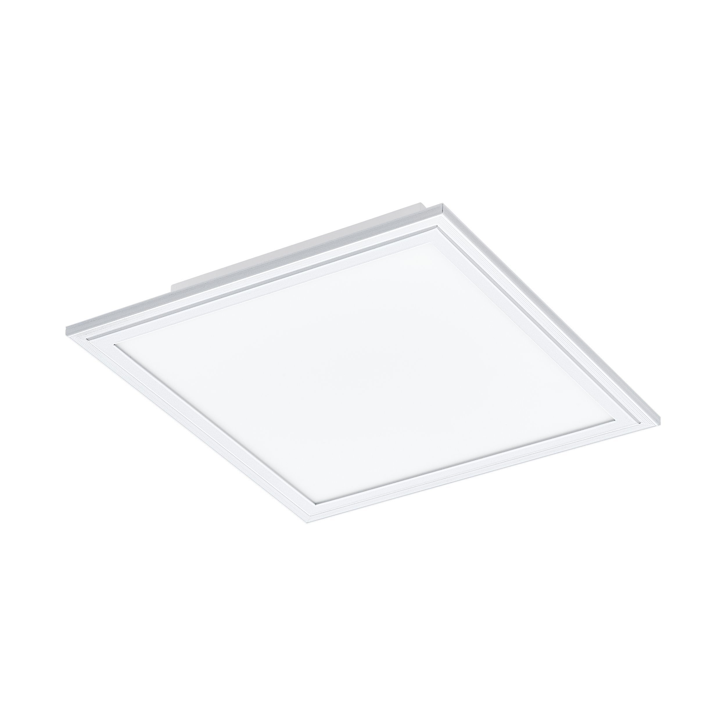 1, LED Salobrena inklusive, EGLO 30x30 Aluminium, Deckenlampe, cm Leuchtmittel Deckenleuchte Weiß, Kunststoff, Material: L: