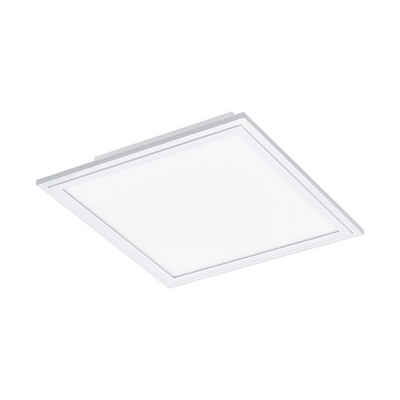 EGLO LED Deckenleuchte Salobrena 1, Leuchtmittel inklusive, Deckenlampe, Material: Aluminium, Kunststoff, Weiß, L: 30x30 cm