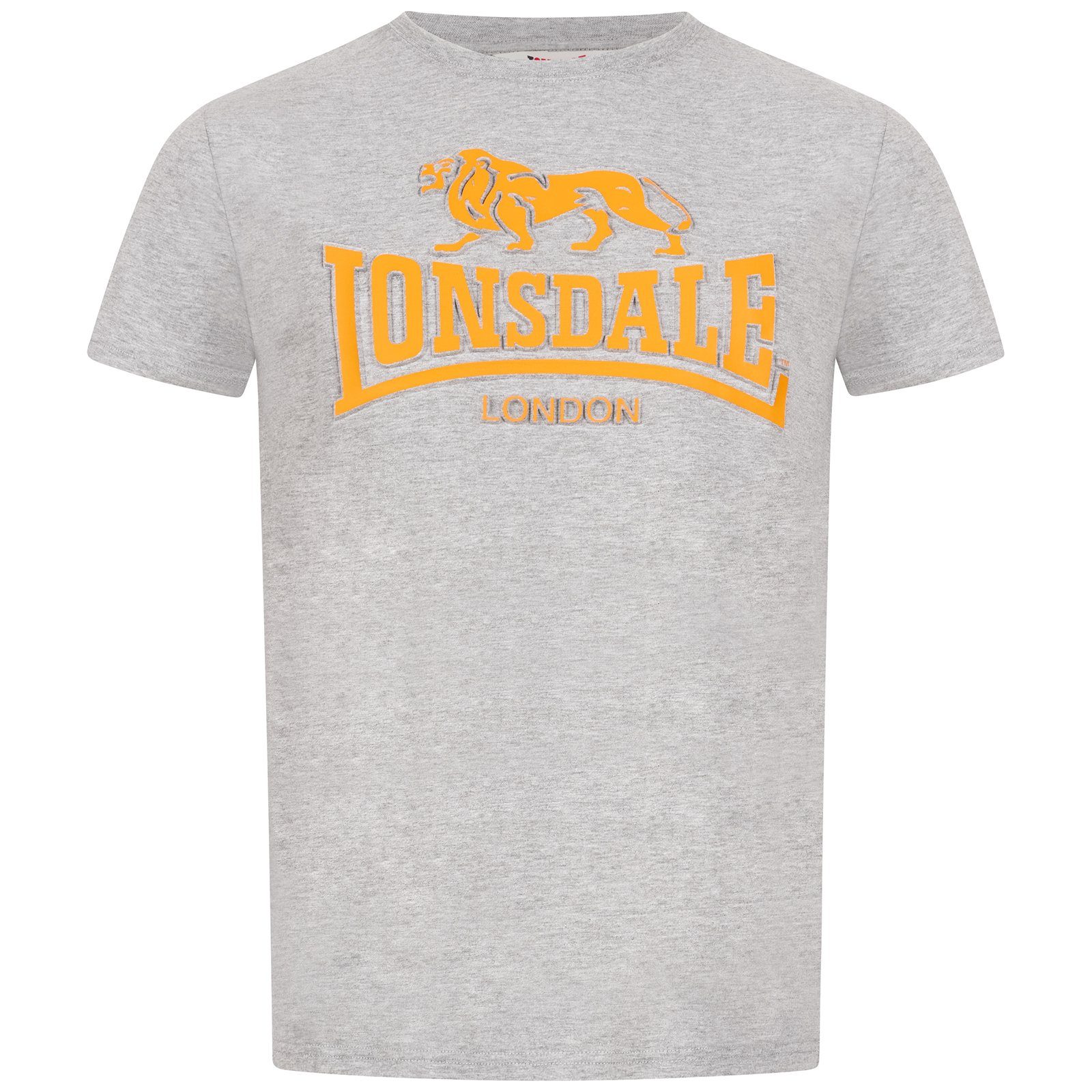Lonsdale T-Shirt T-Shirt Lonsdale Kingswood (1-tlg) grau gelb