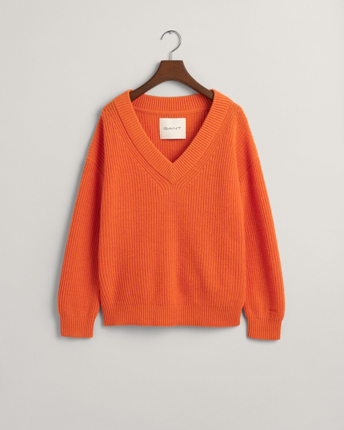 Sweatshirt WOOL RIBBED V-NECK