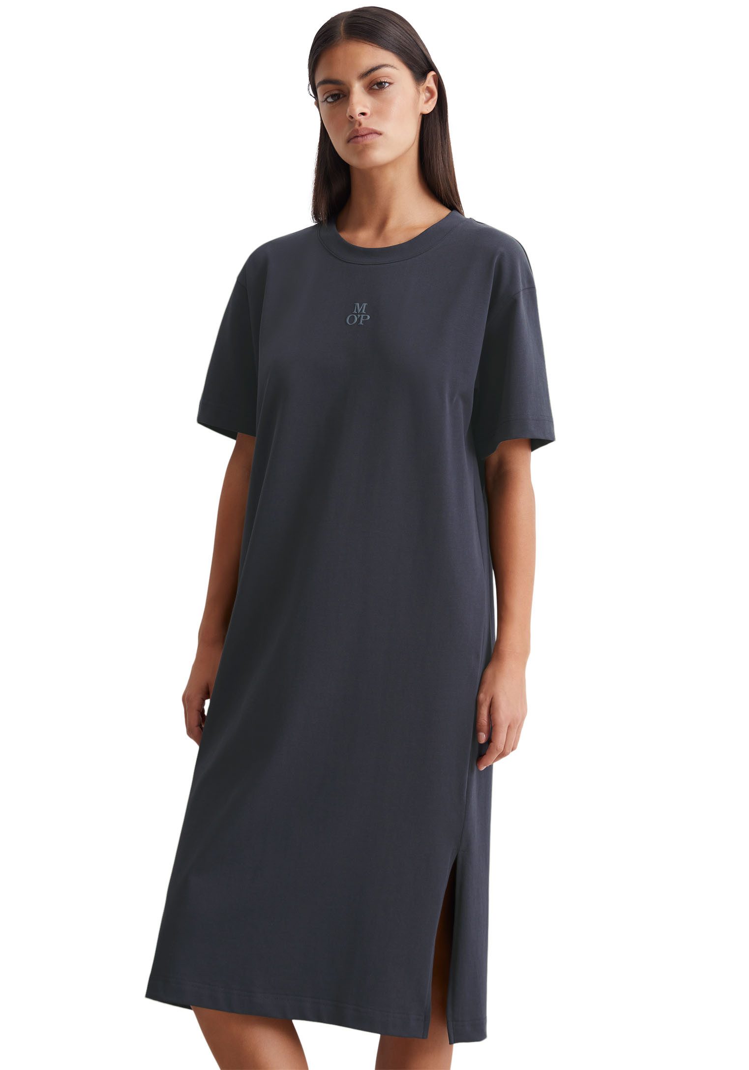 Marc O'Polo Nachthemd Heavy Jersey-Woven mit hohen Seitennaht-Schlitze günstig online kaufen