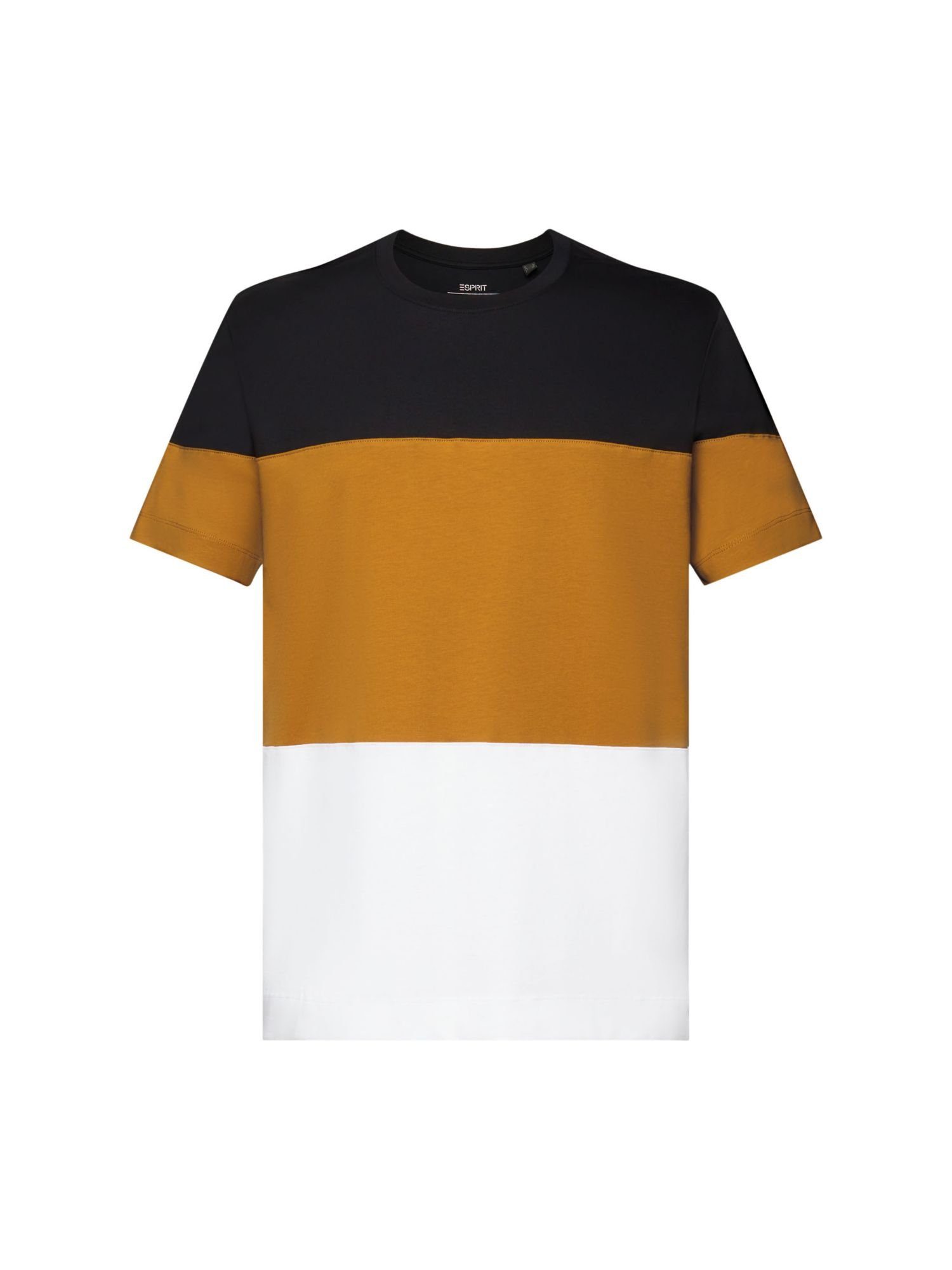 Esprit Collection T-Shirt Colourblock-T-Shirt, 100 % Baumwolle (1-tlg) BLACK
