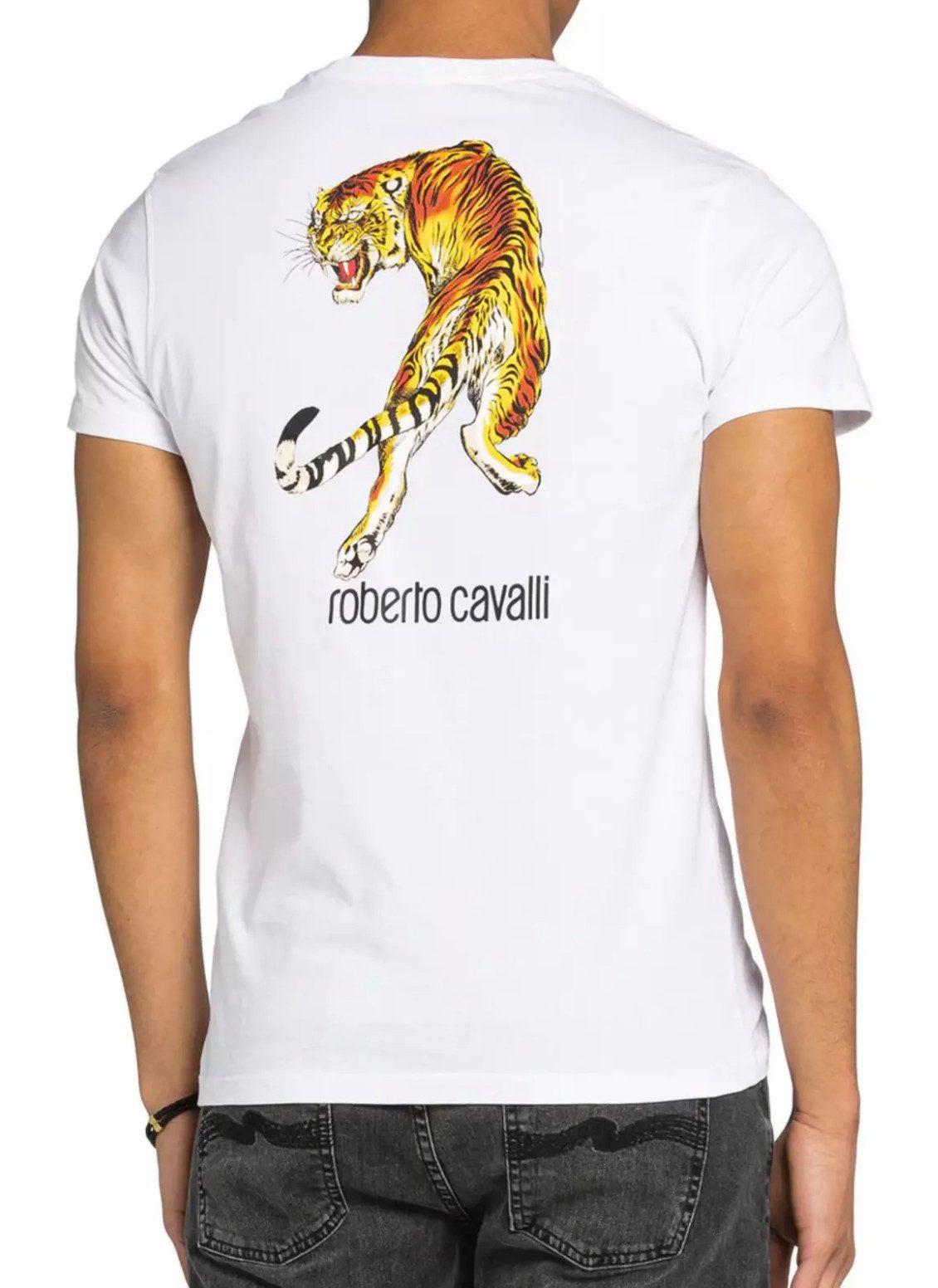 roberto cavalli T-Shirt Firenze Tiger Logo günstig online kaufen
